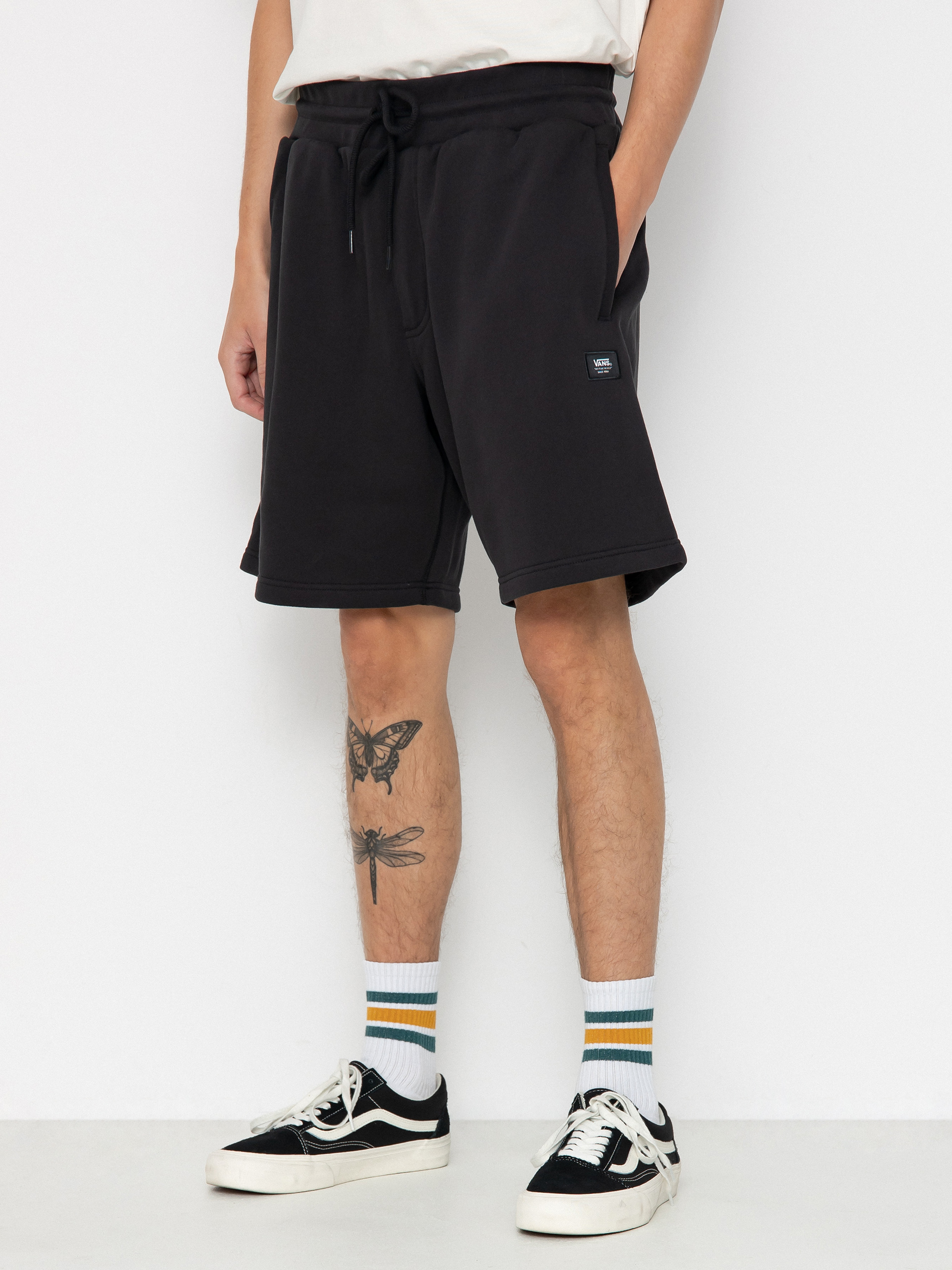 Black vans and shorts online