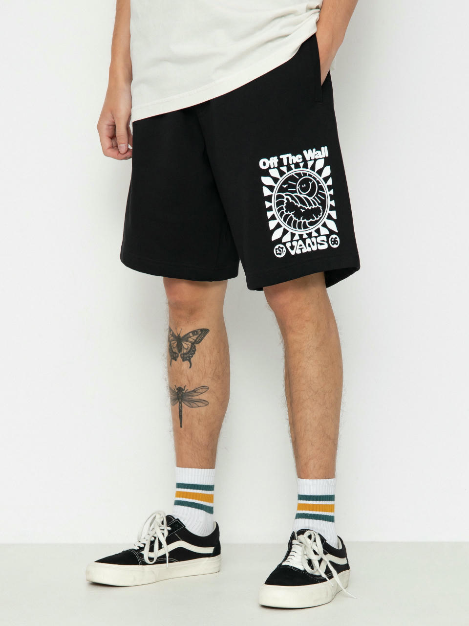 Vans Smiling Sun Relaxed Fleece Shorts (black)