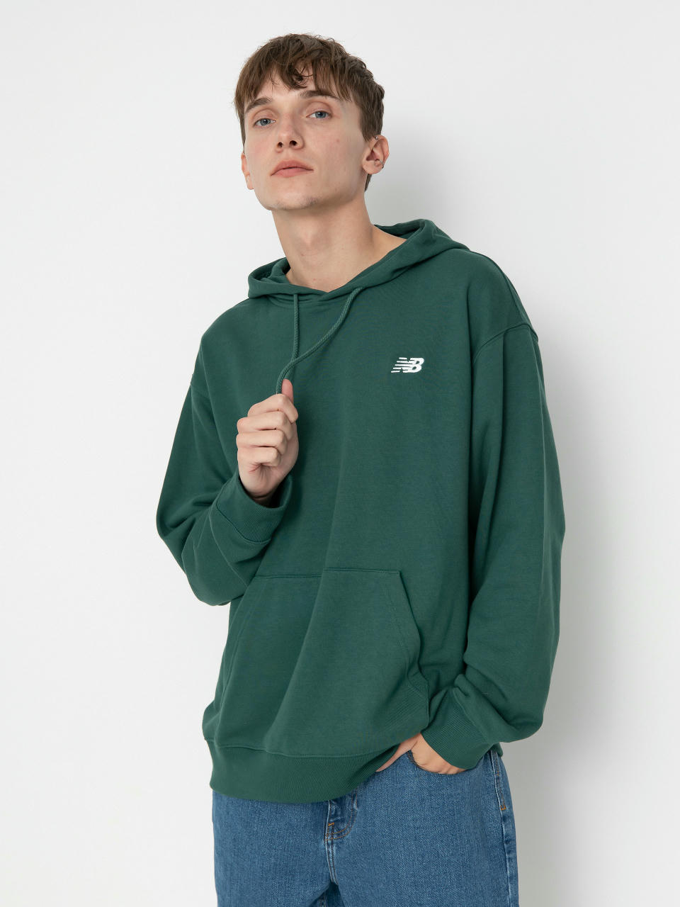 New Balance Hoodie Small Logo French Terry HD (night green)