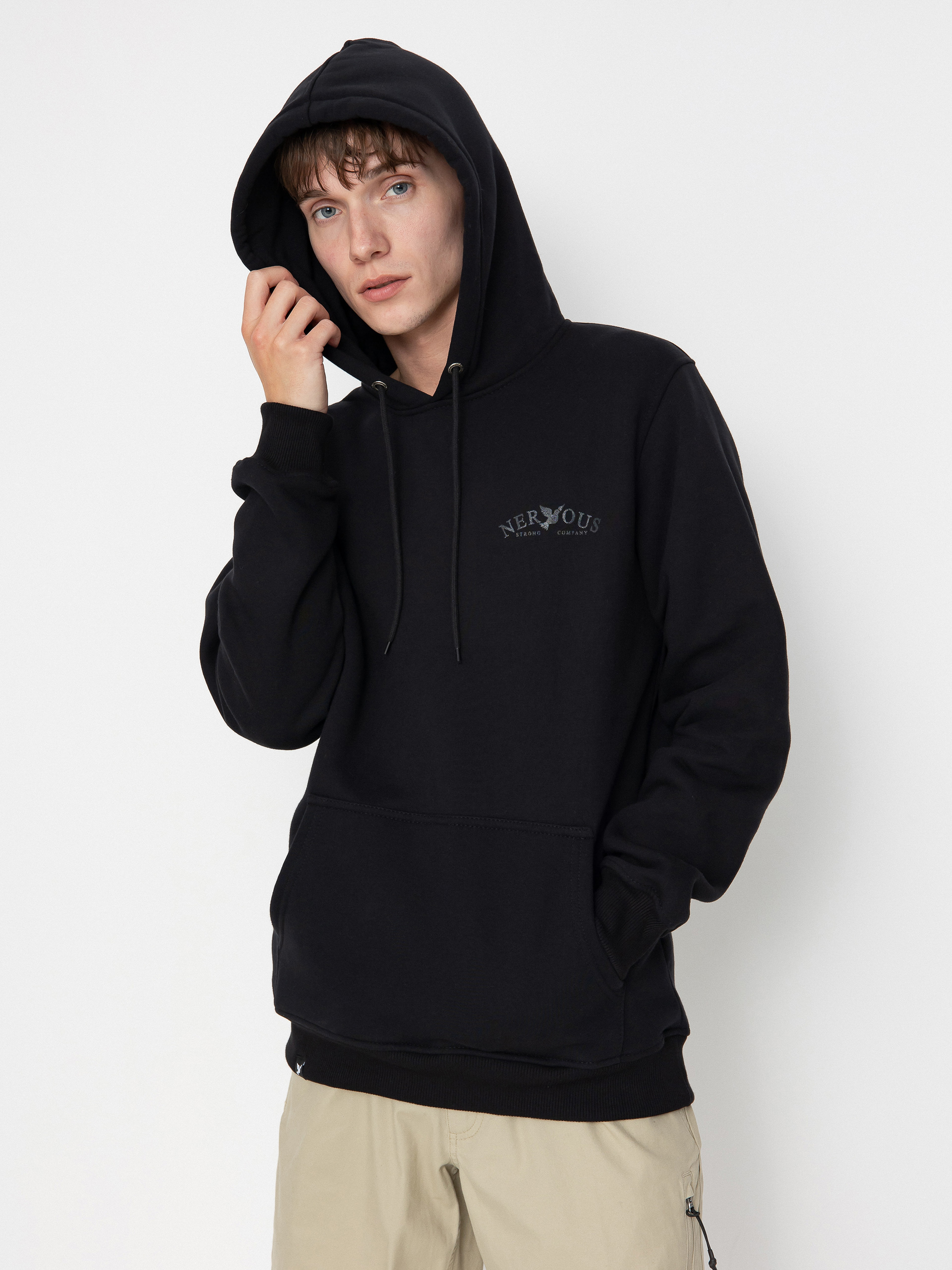 Nervous Hoodie Small Classic Arc HD (black/black)