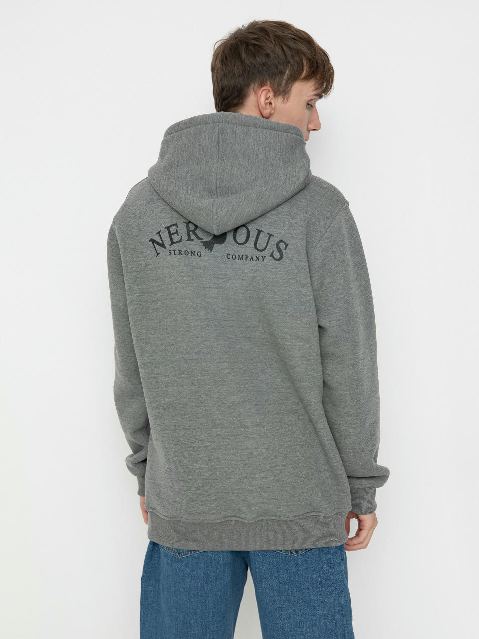 Nervous Hoodie Small Classic Arc HD (light heather)