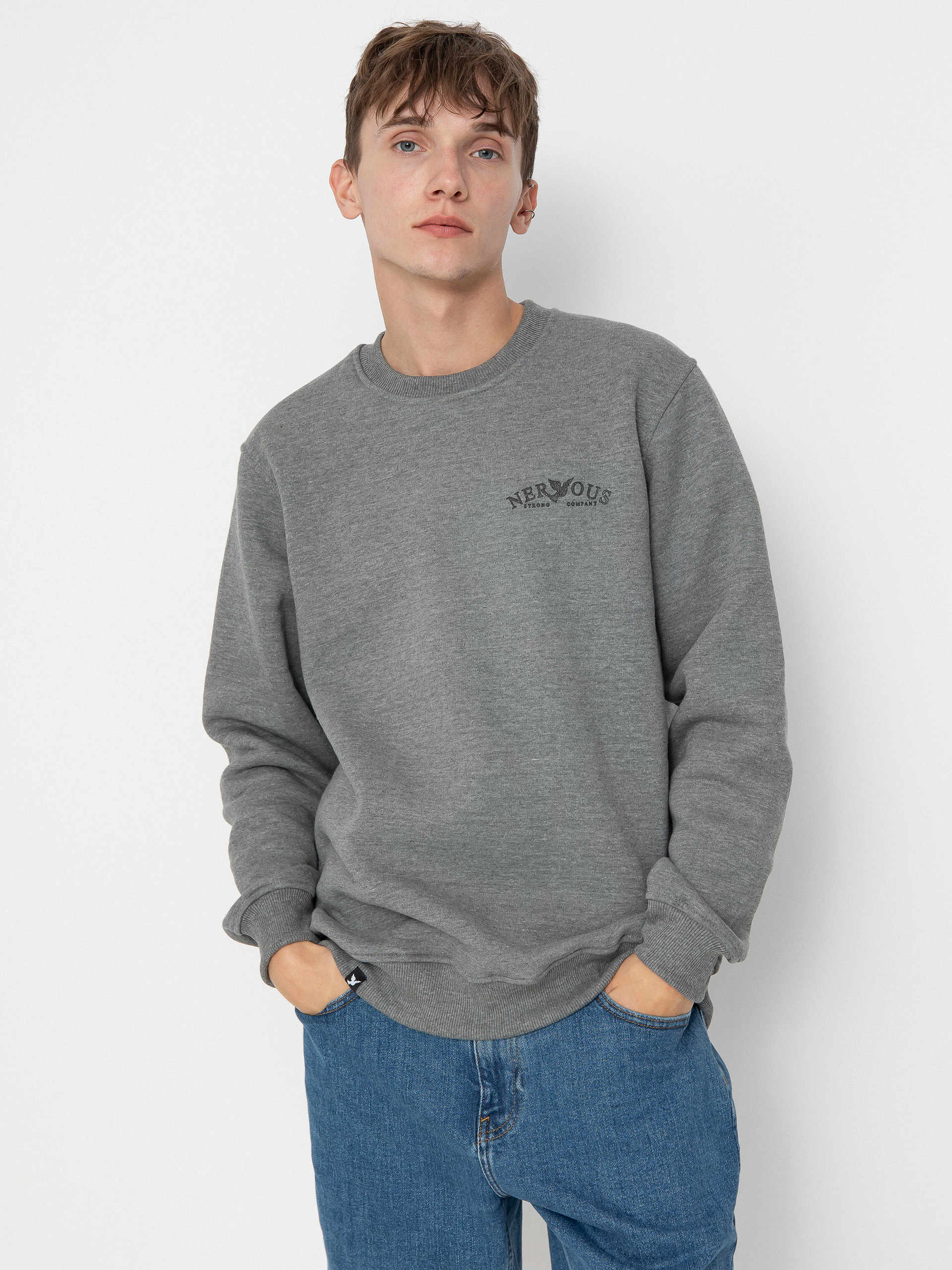 Nervous Sweatshirt Small Classic Arc (grey)