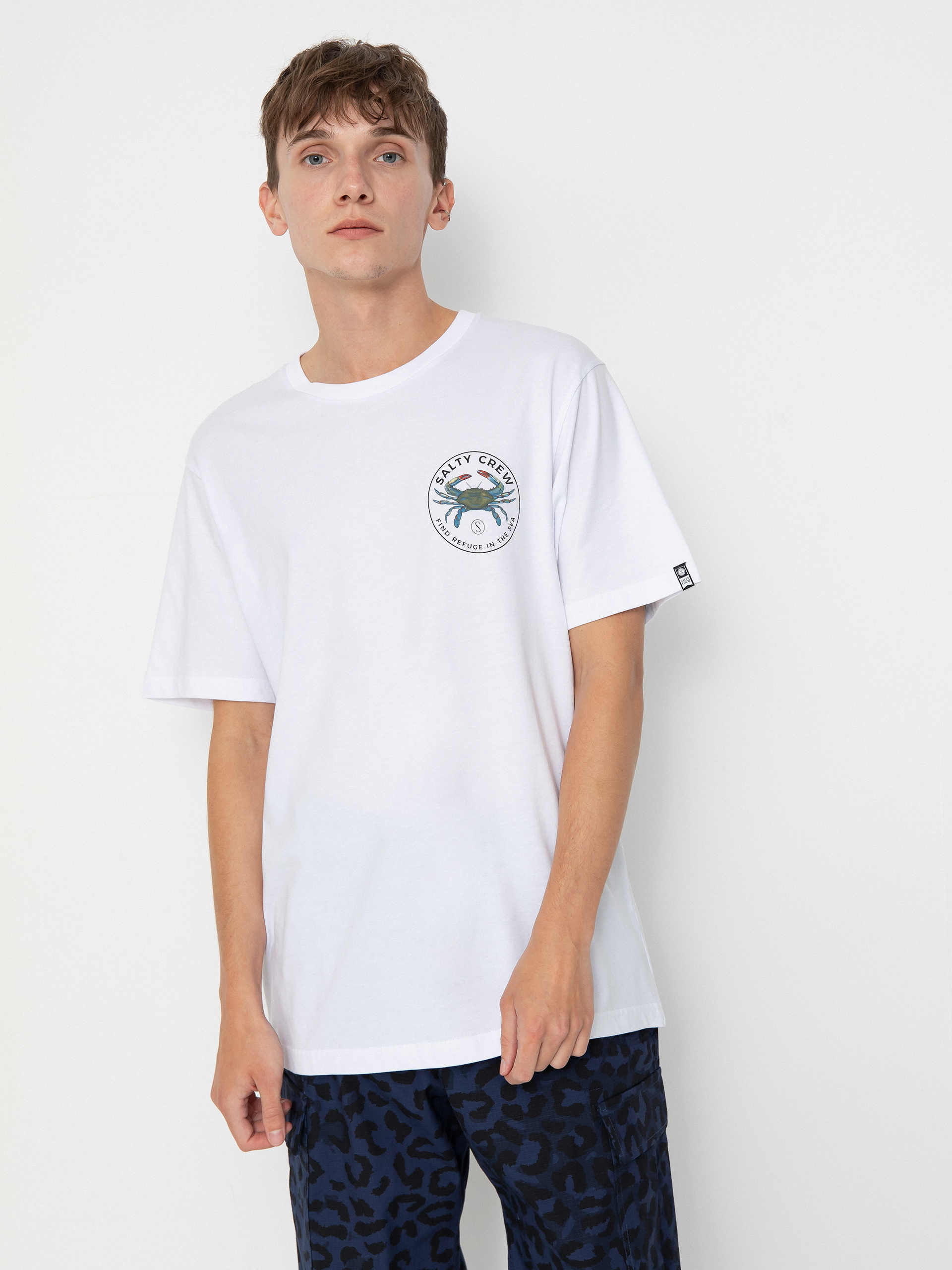 Salty Crew Blue Crabber Premium T-Shirt (white)