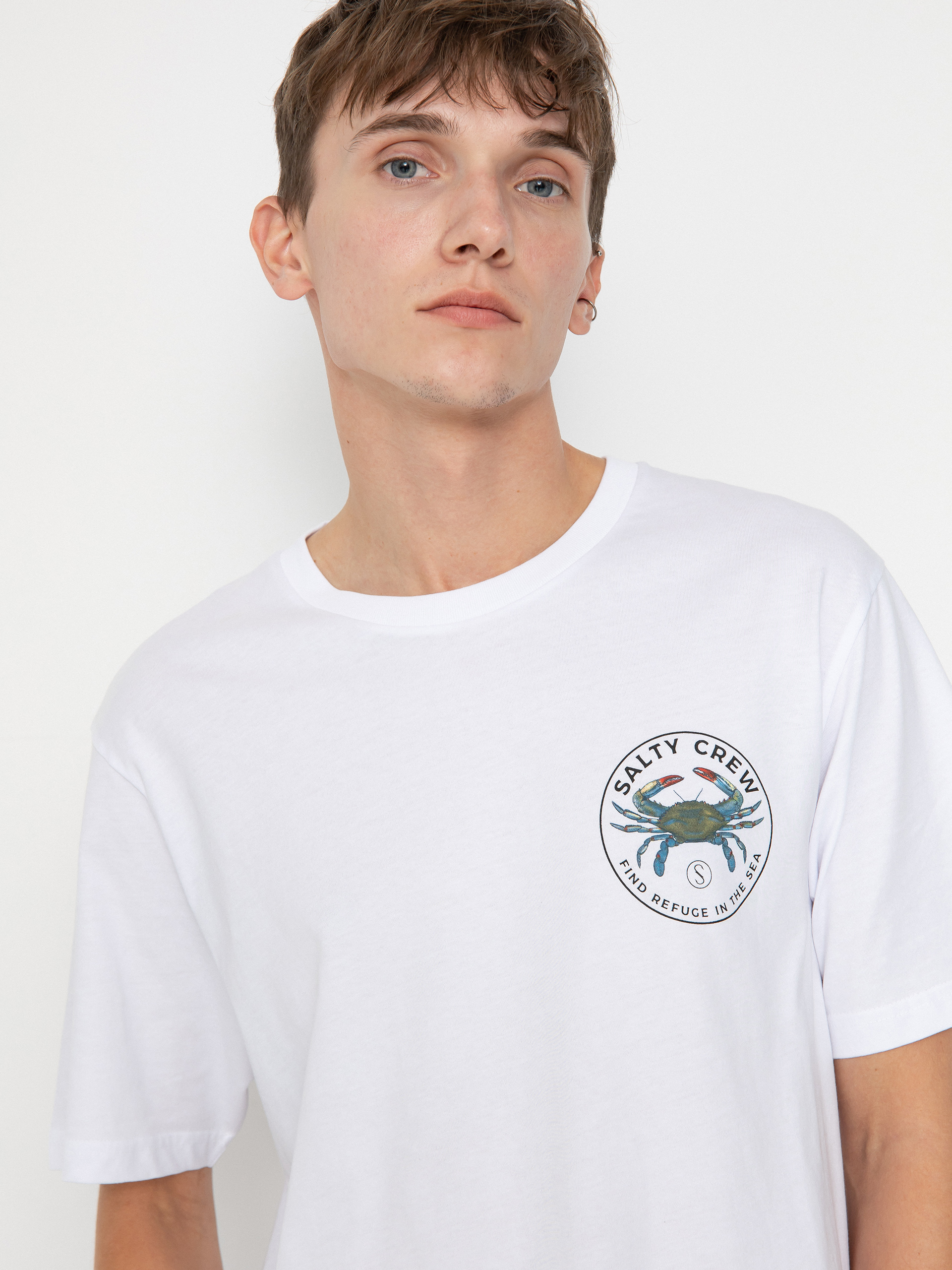 Salty Crew Blue Crabber Premium T-Shirt (white)