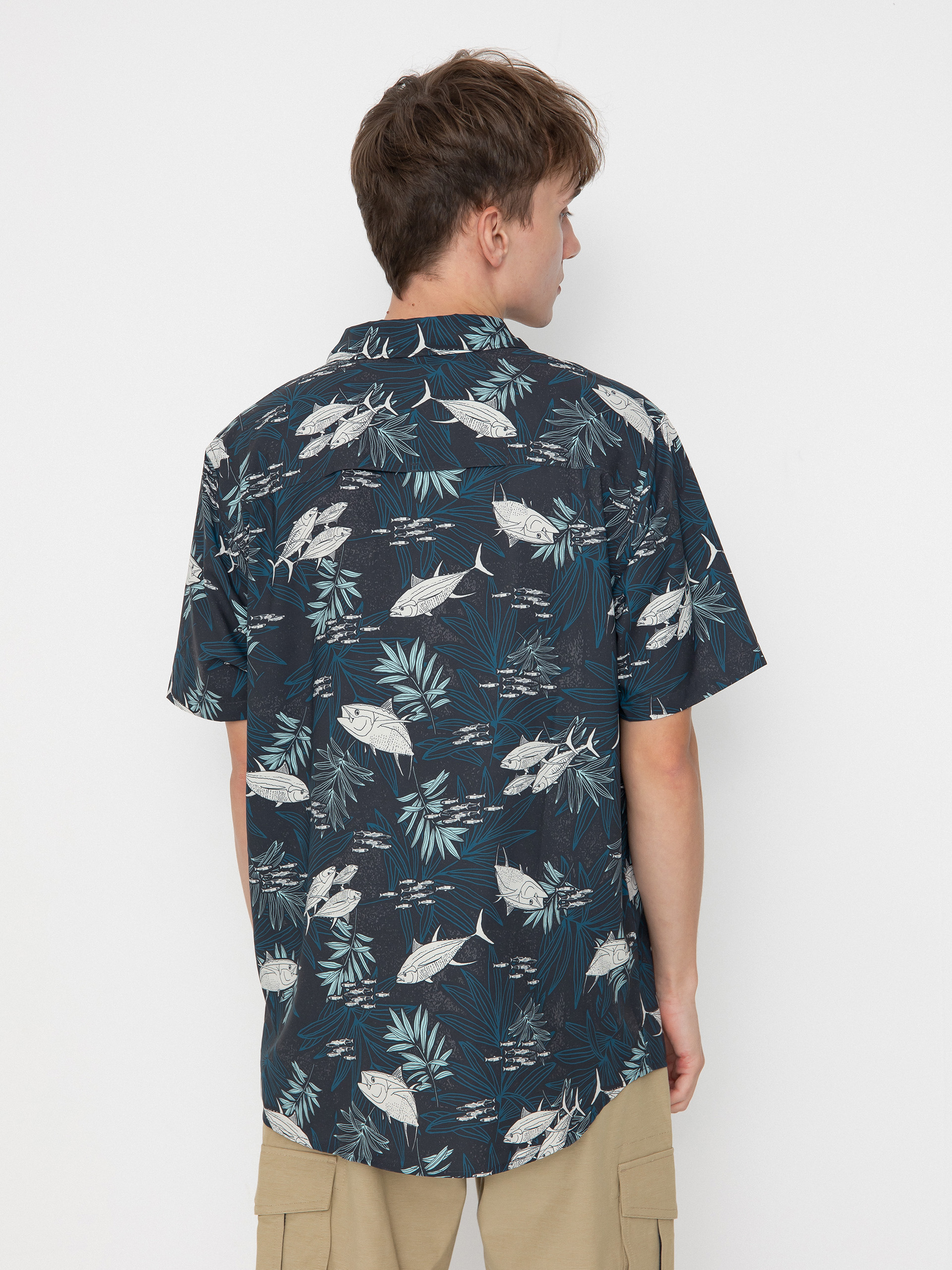 Salty Crew Feeding Frenzy Uv Hemd (midnight)