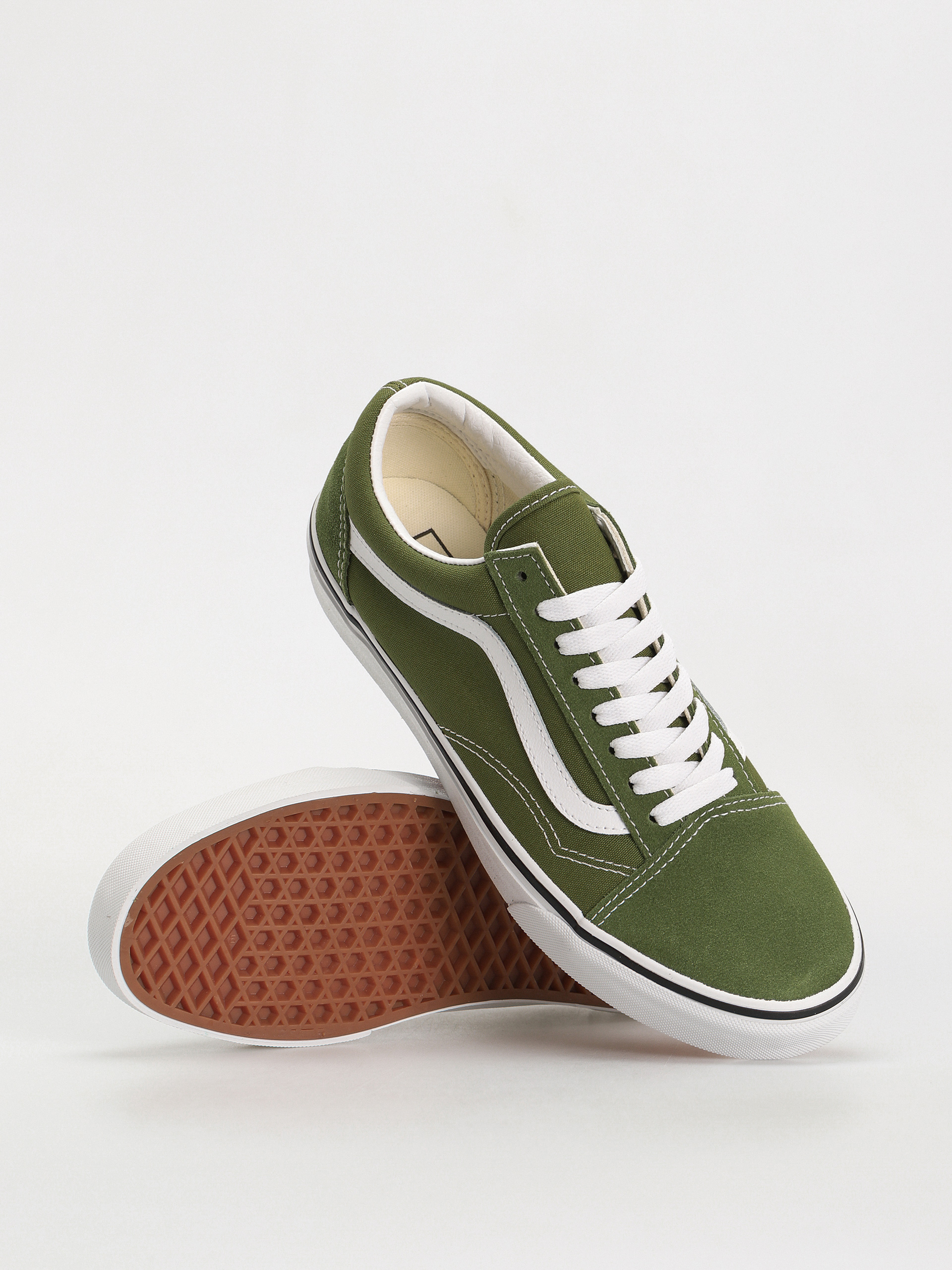 Vans Old Skool Shoes (color theory pesto)