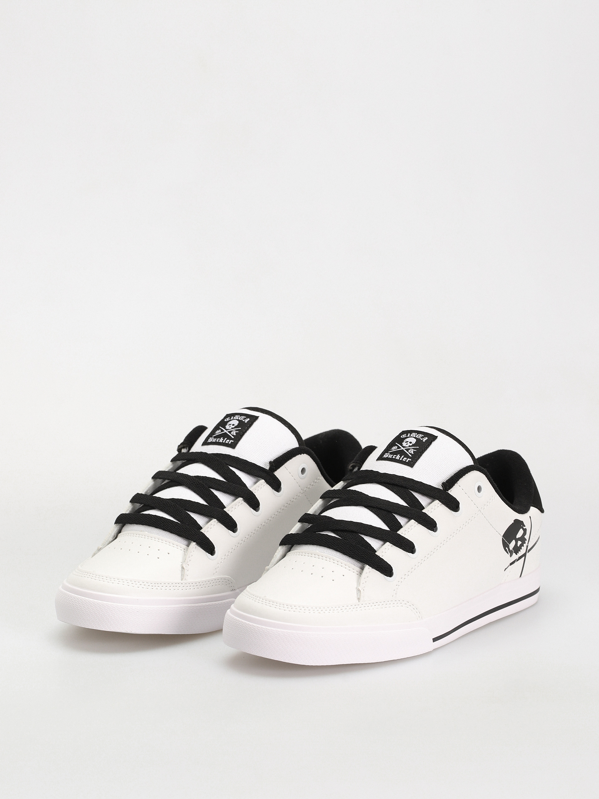 Circa Buckler Sk Shoes (white/black/pu leather/canvas)