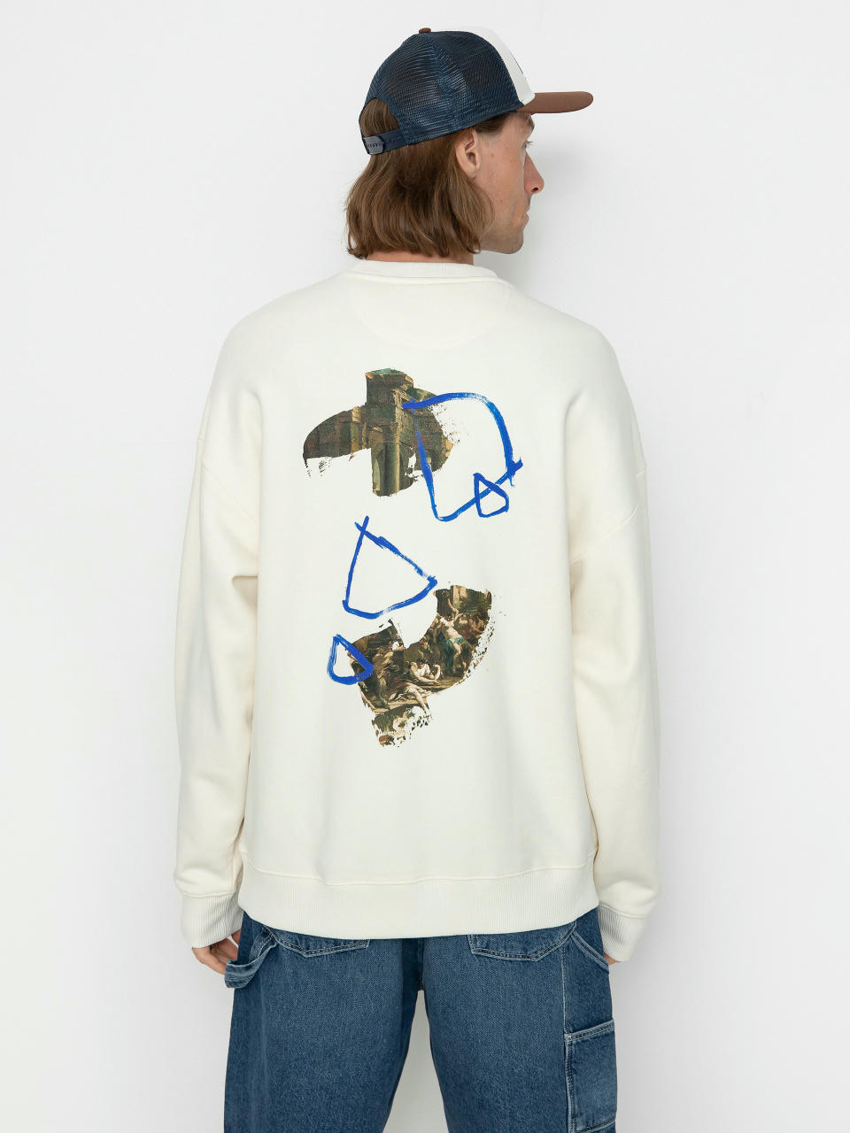 Poetic Collective Strokes Crewneck Pulli (ivory)