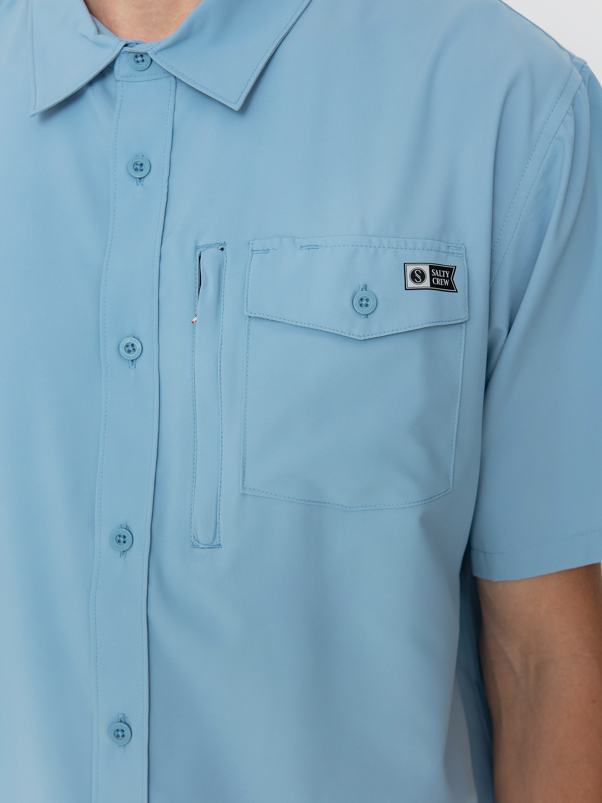 Salty Crew Hemd Offshore Tech (marine blue)