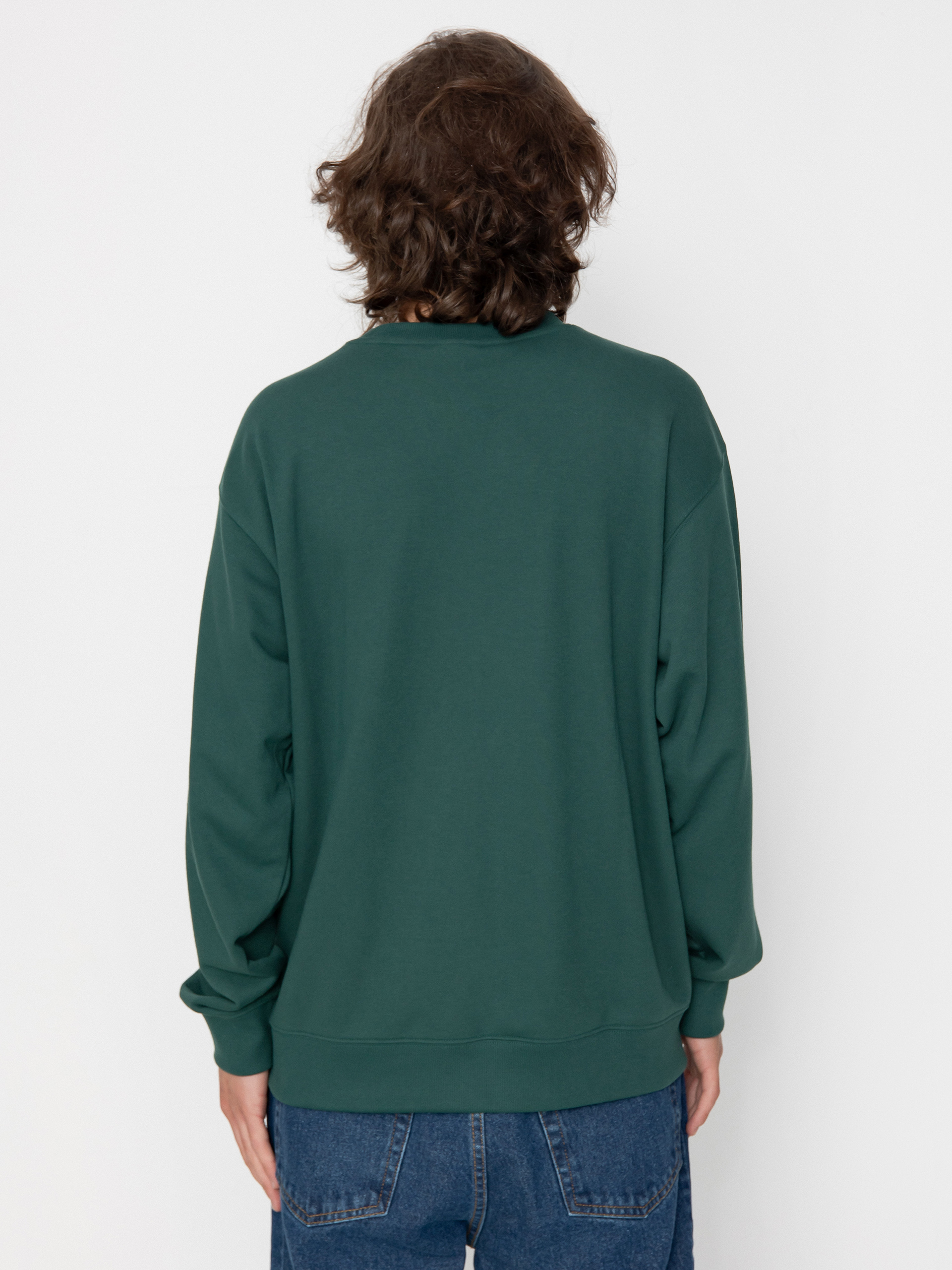 New Balance Small Logo French Terry Sweatshirt - green (night green)