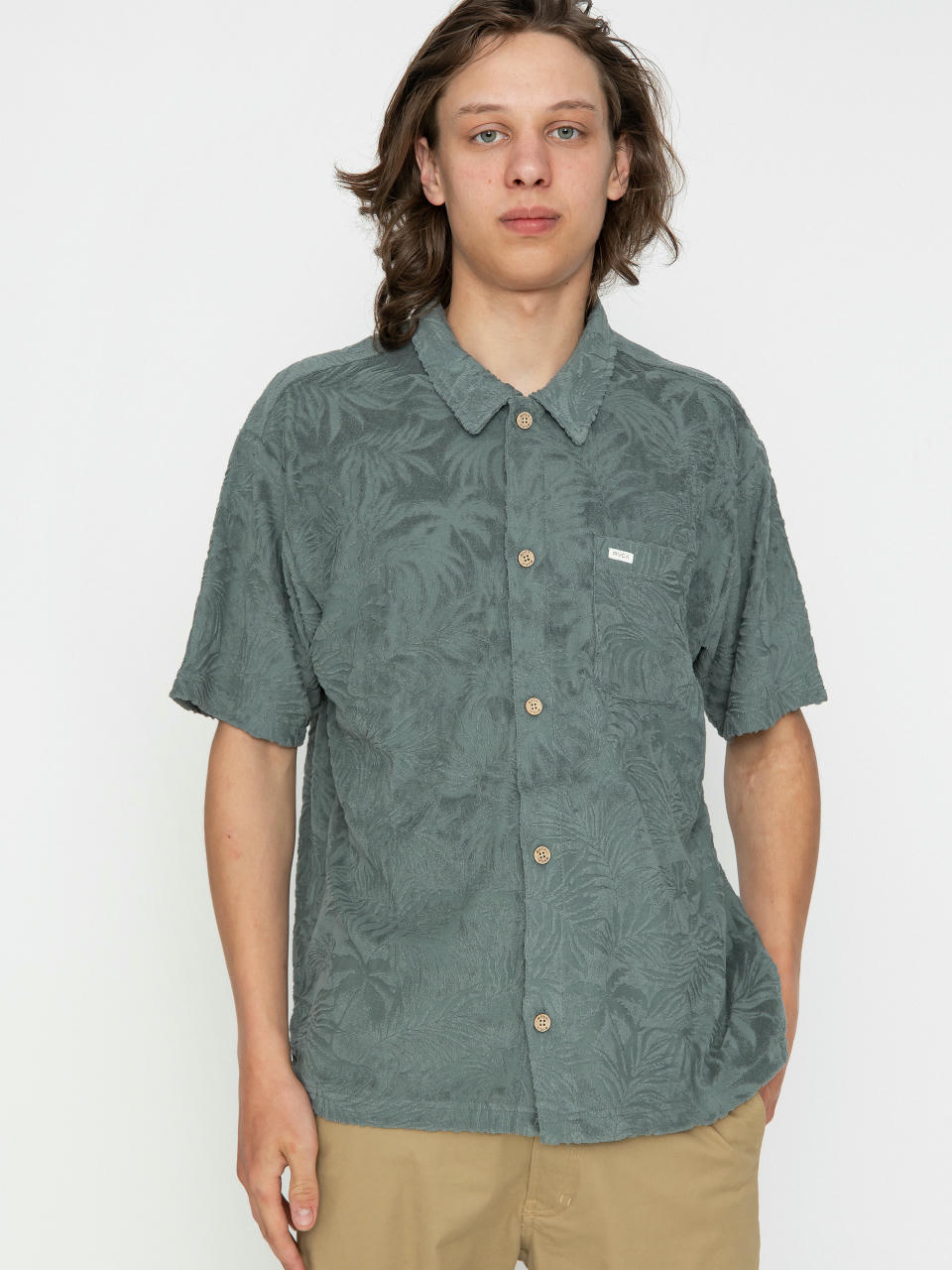 RVCA Palms Down Shirt (balsam green)