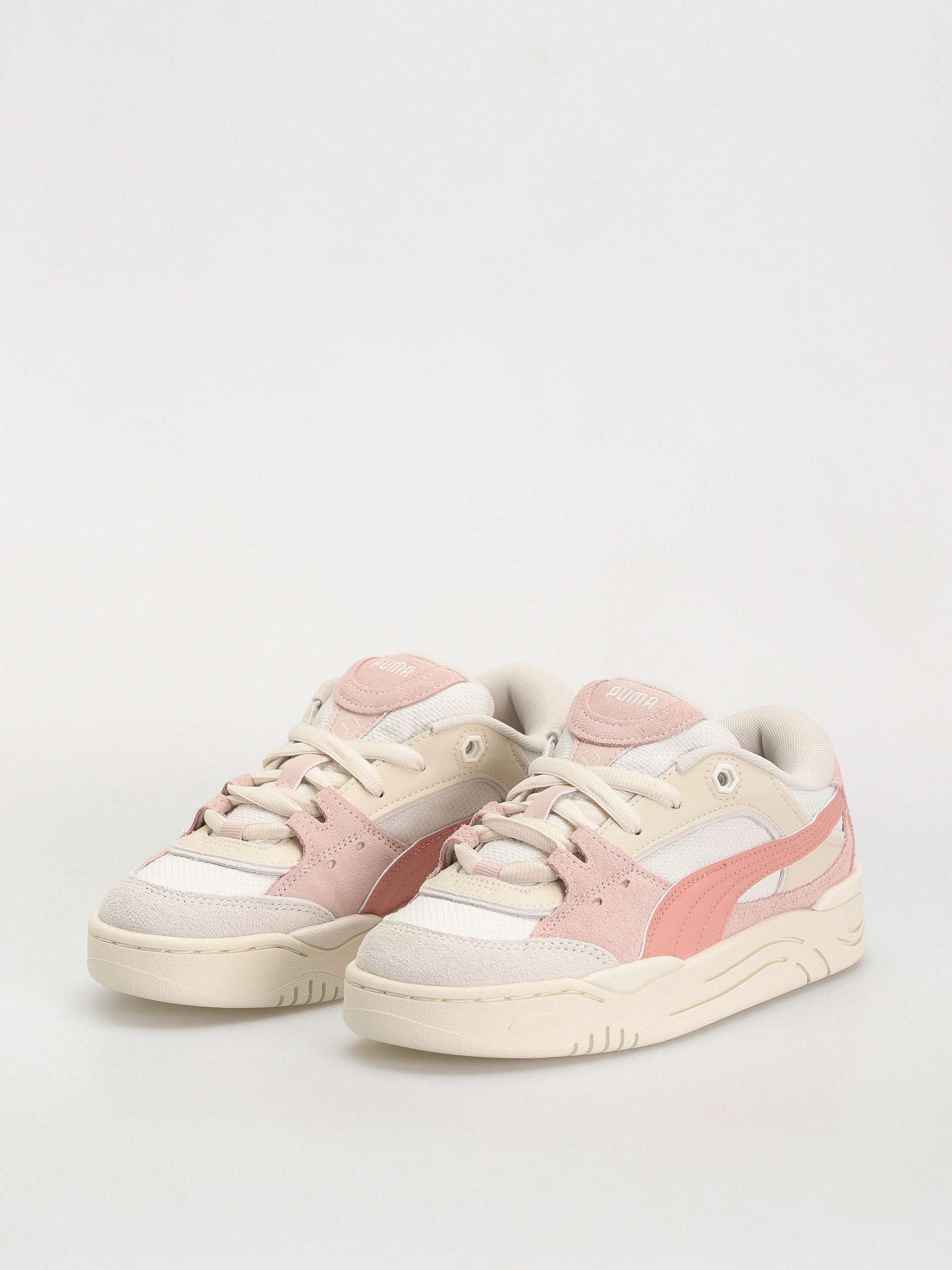 Pink pumas with gold writing best sale