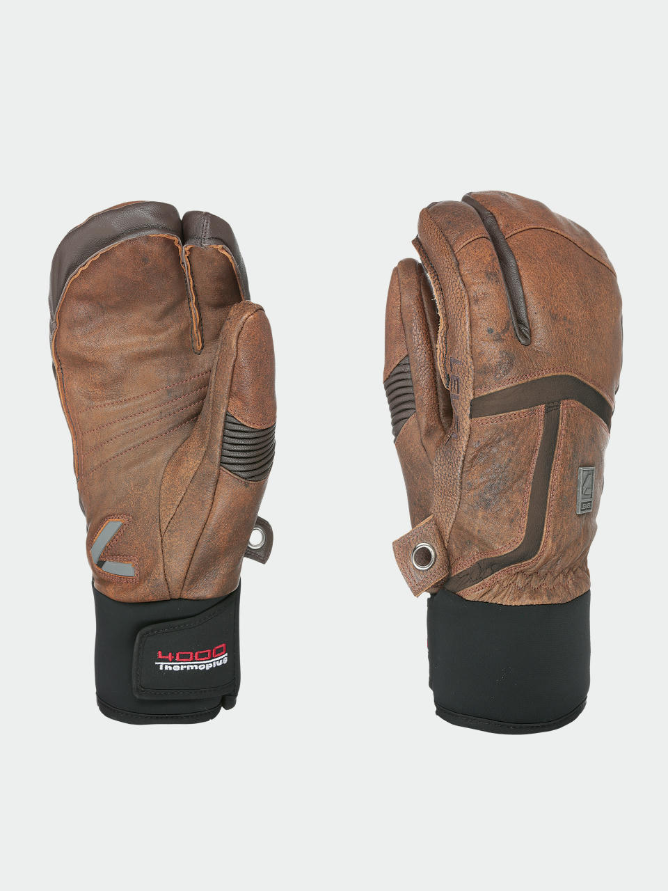 Level Off Piste Leather Trigger Gloves (brown)