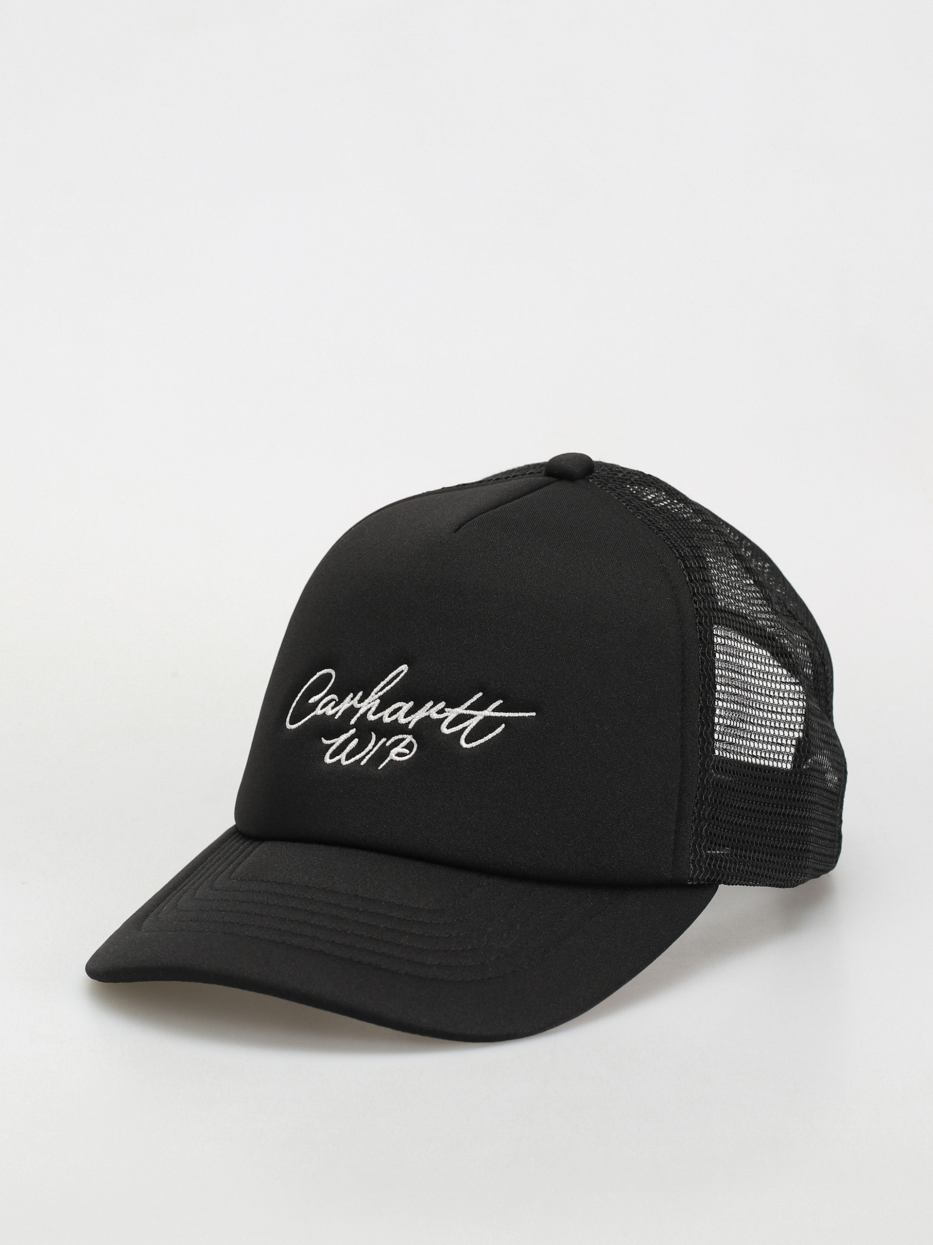 [CARHARTTWIP] SIGNATURE TRUCKER CAP ★大人気★ Carhartt WIP Signature Trucker Cap - black (black/white)