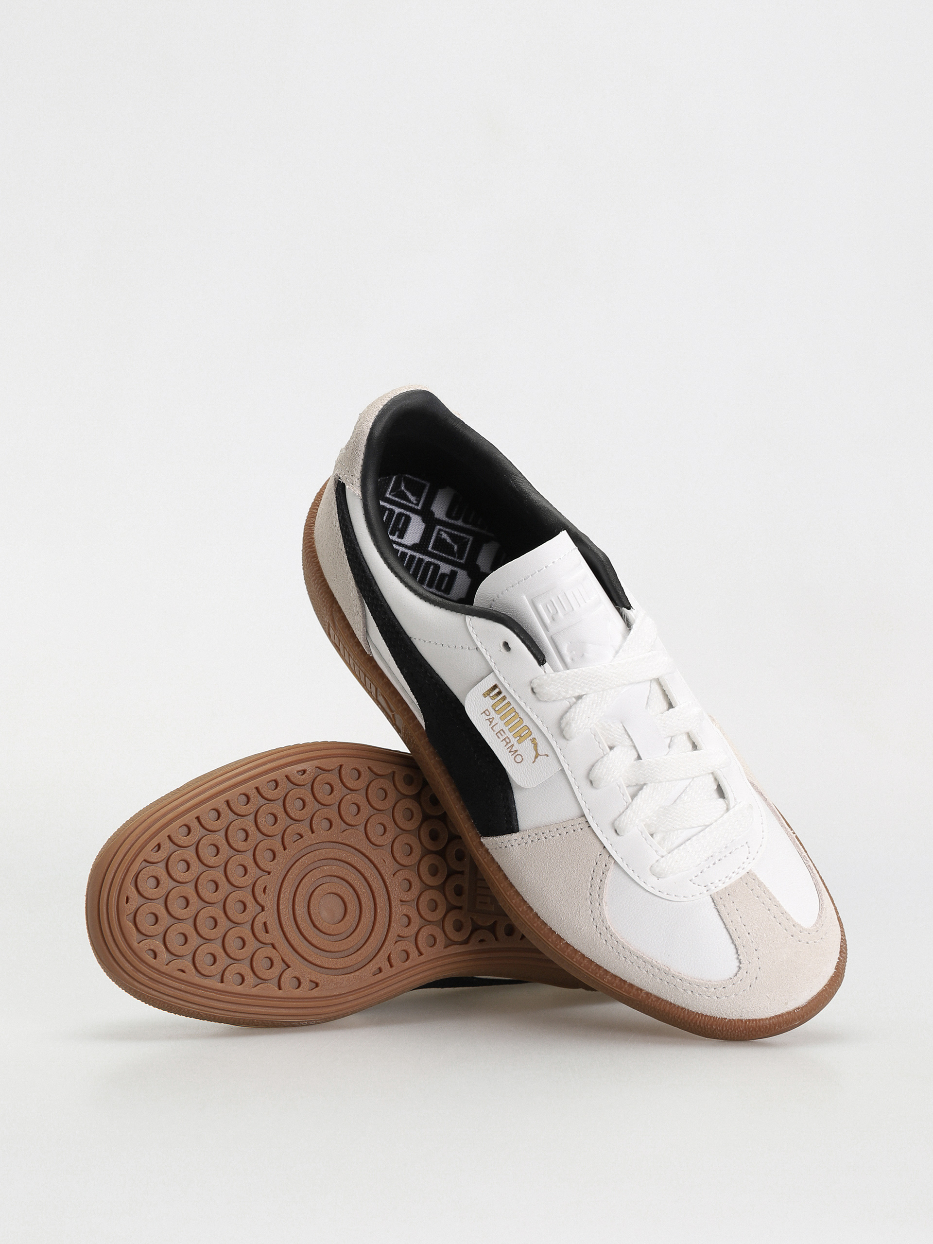 Puma Palermo Leather Schuhe (puma white vapor gray gum)