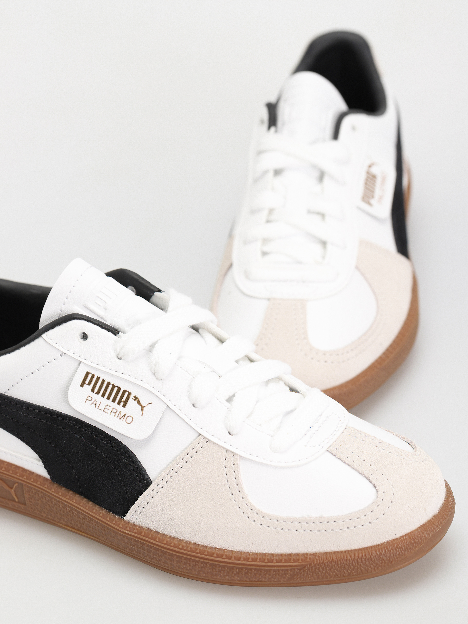 Puma Palermo Leather Schuhe (puma white vapor gray gum)