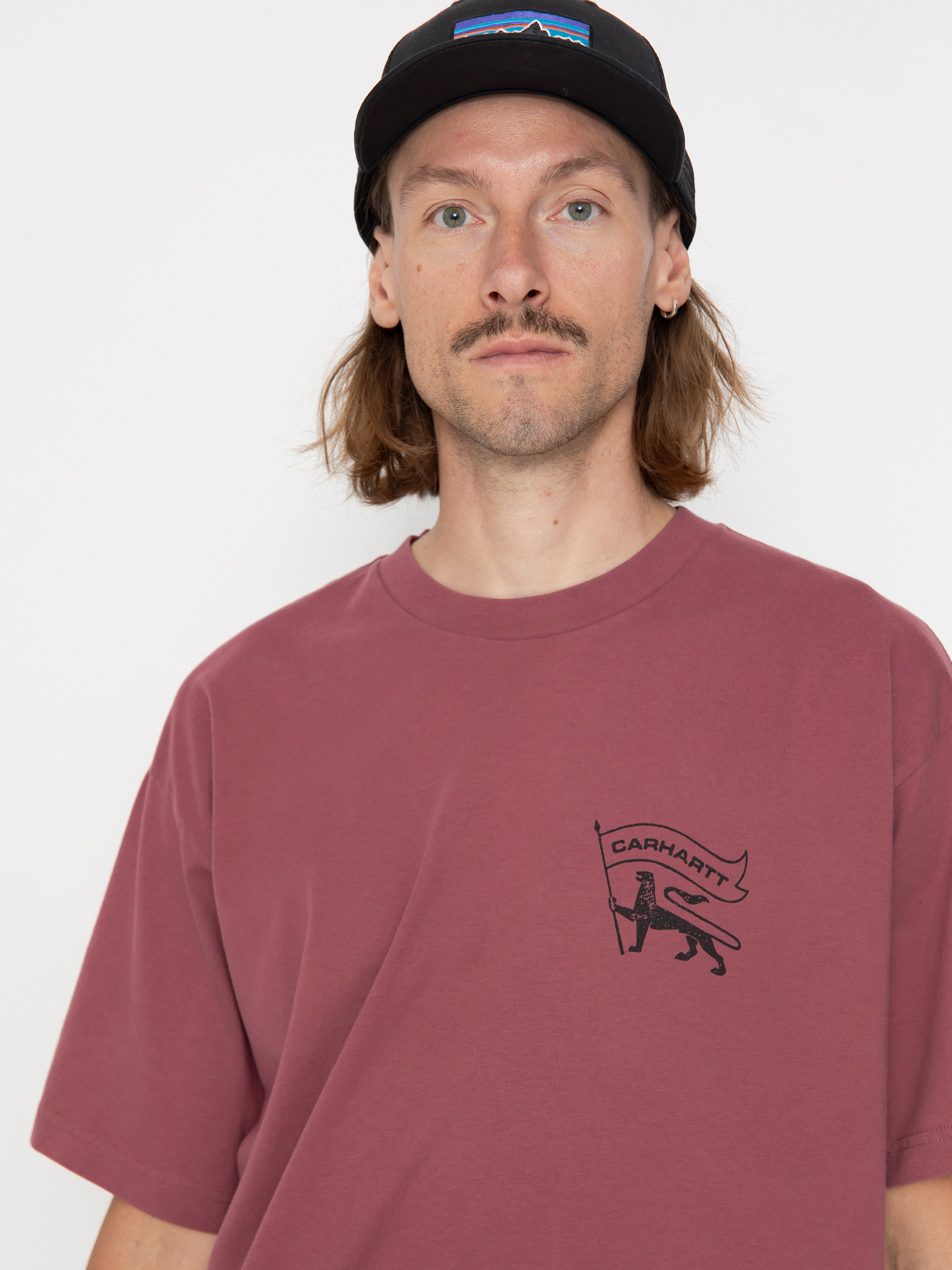 Carhartt WIP Stamp T-Shirt - pink (dusty fuchsia/black)