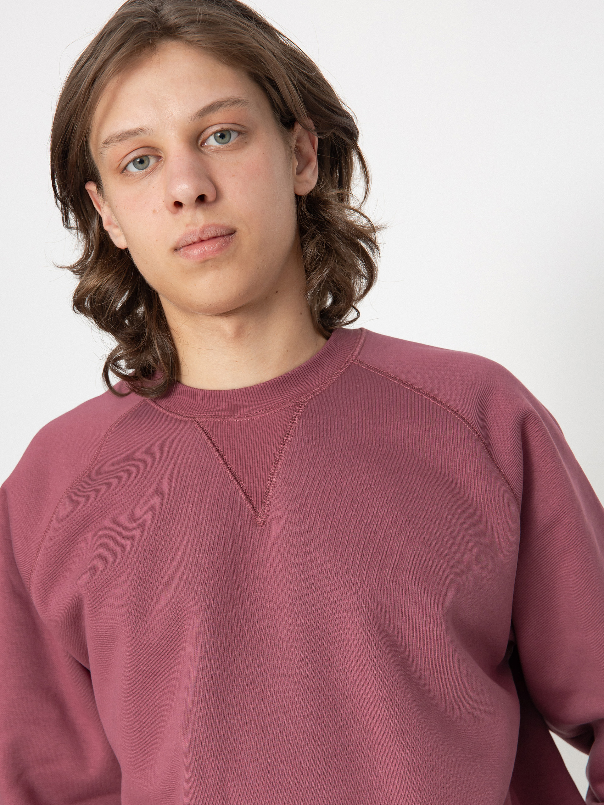 Carhartt WIP Chase Sweatshirt - pink (dusty fuchsia/gold)