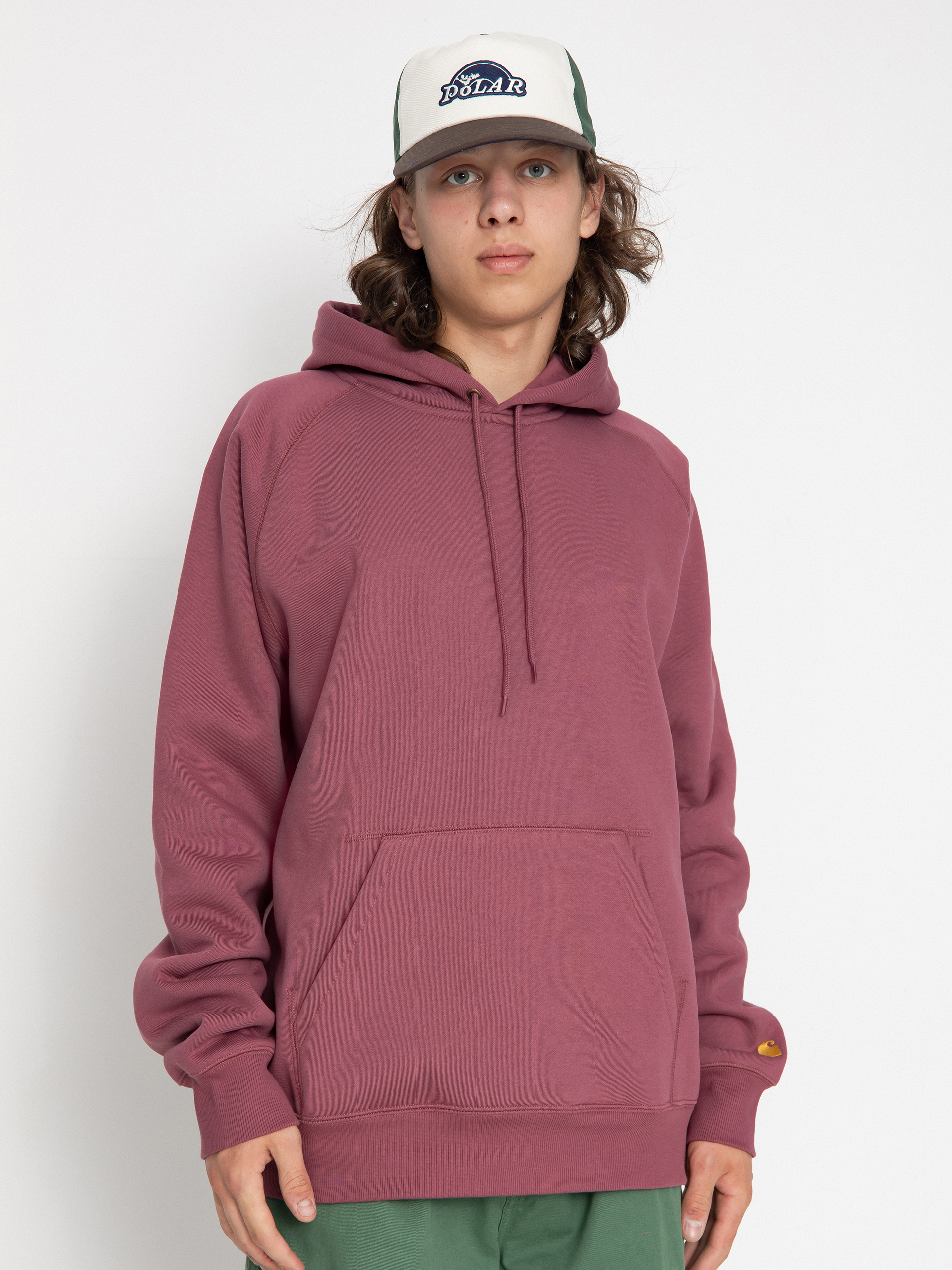 Carhartt WIP Chase HD Hoodie (dusty fuchsia/gold)