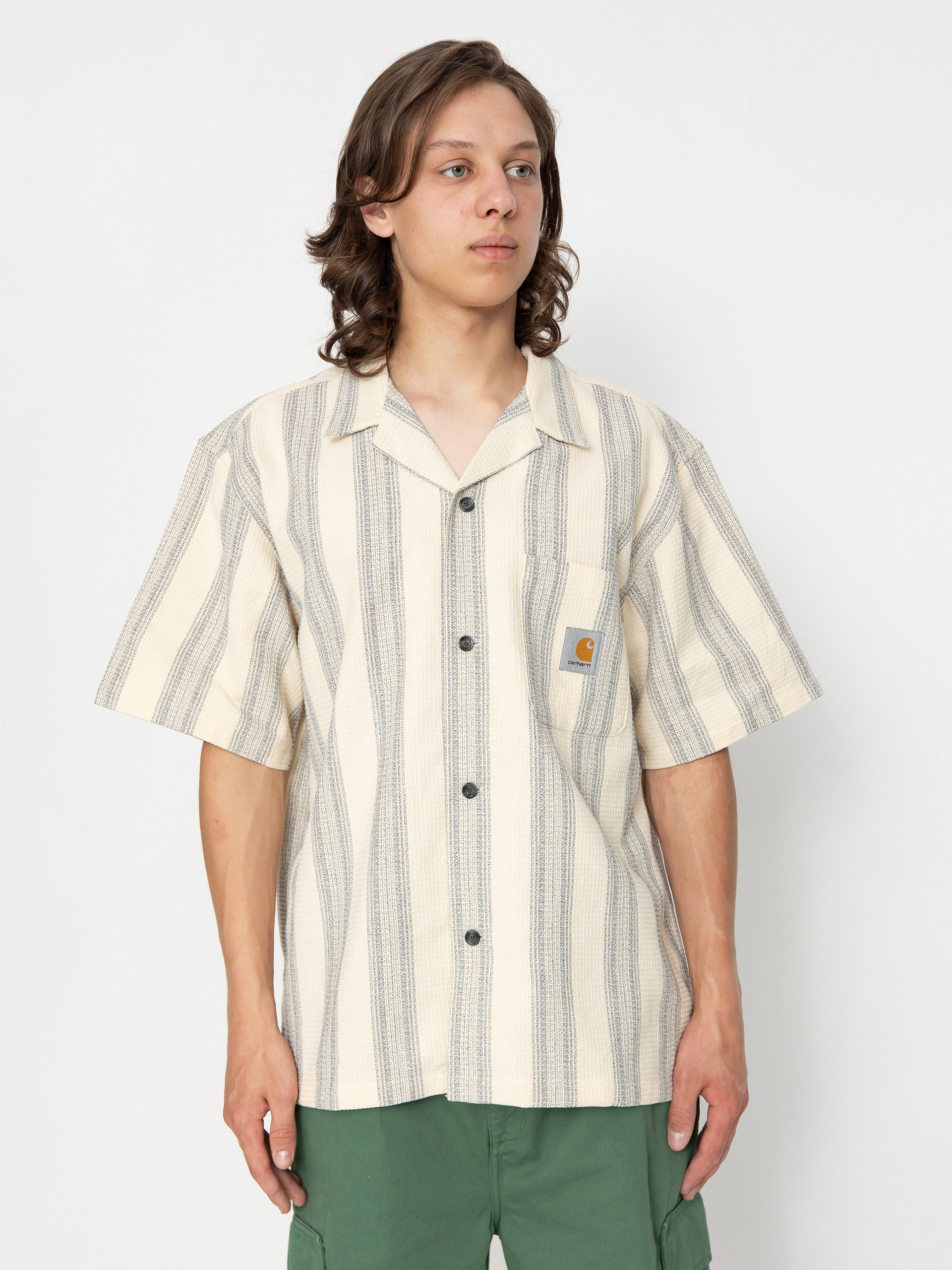 ★Carhartt WIP★DODSON STRIPE SHIRT NATURAL Carhartt WIP Dodson Shirt - beige (dodson stripe/natural)