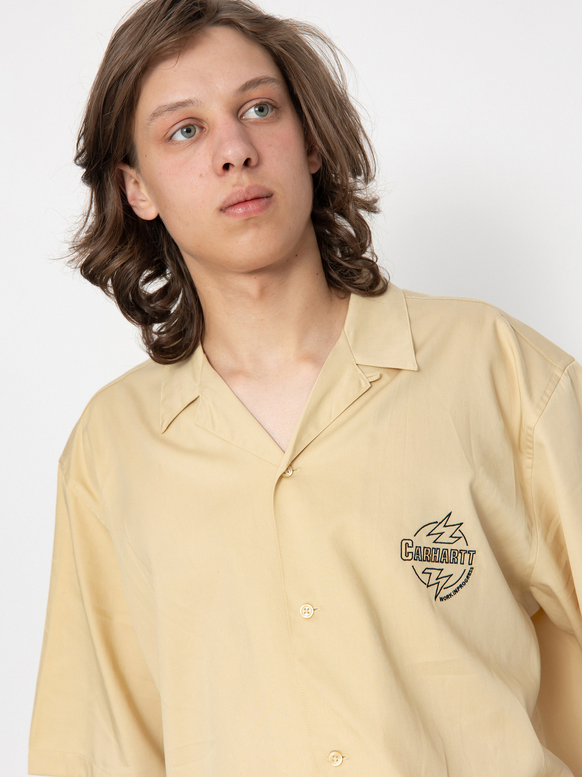 Carhartt WIP Ablaze Shirt - brown (cornsilk/black)
