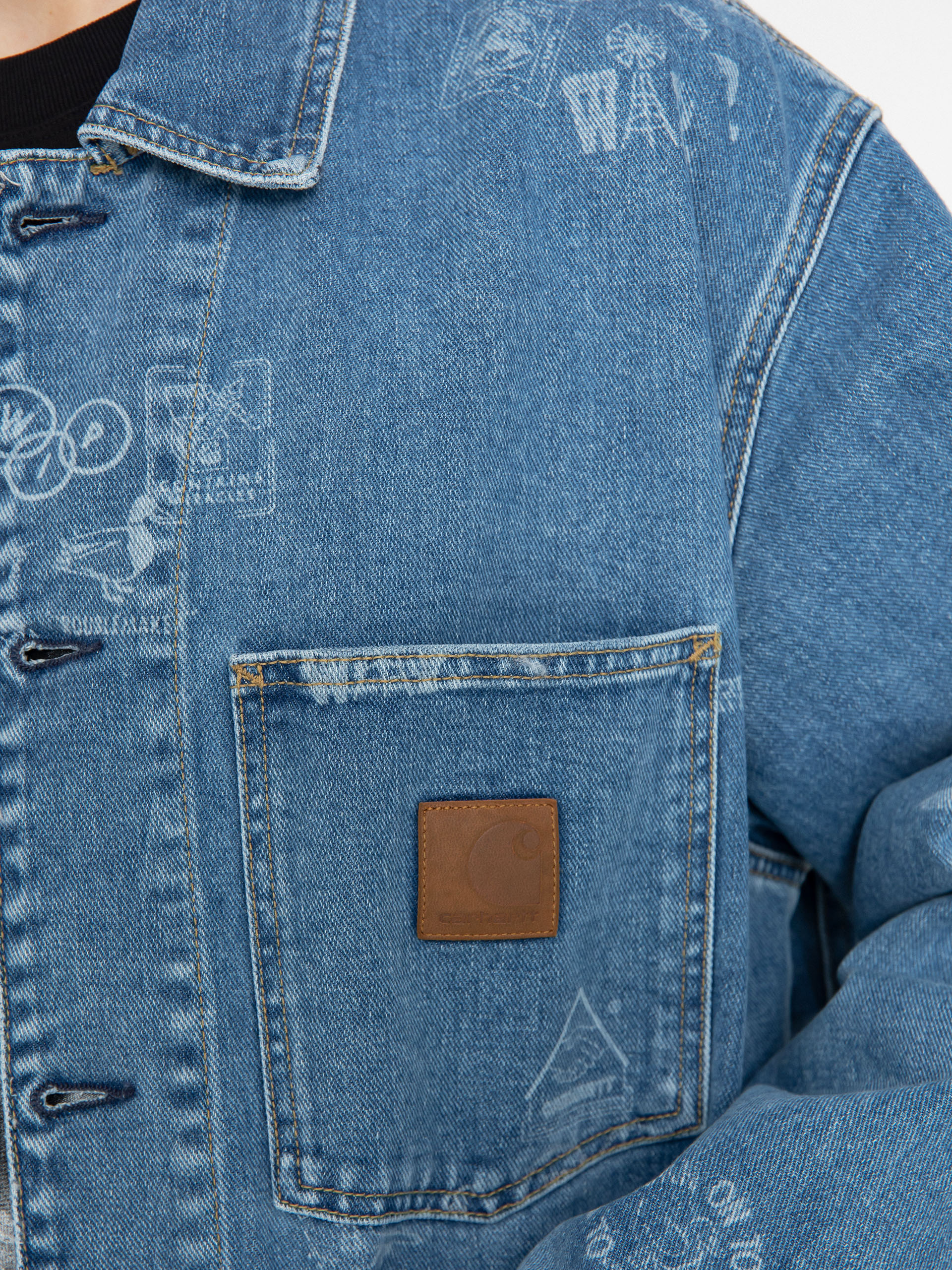 Carhartt WIP Stamp Jacket - blue (stamp print/blue)
