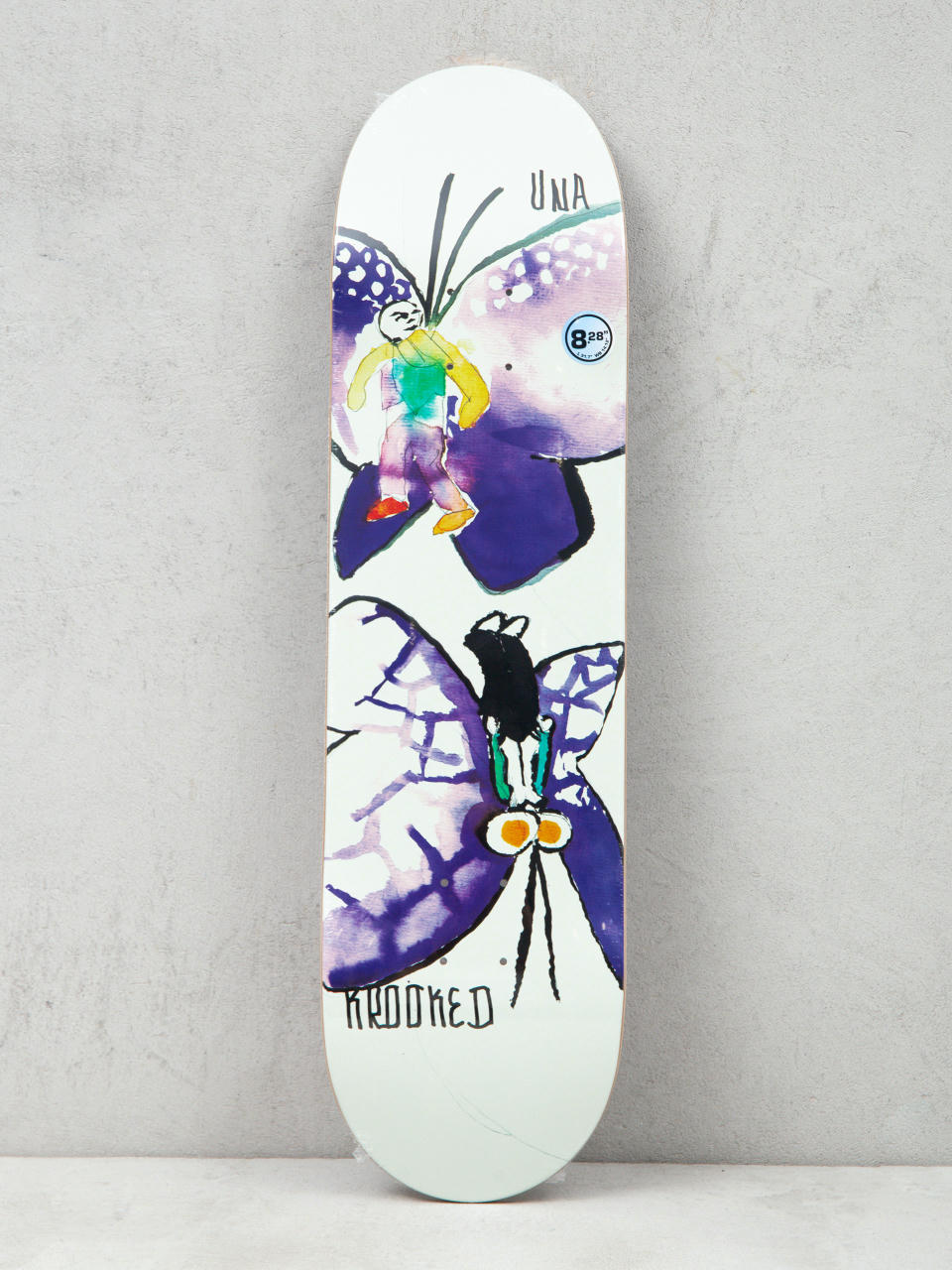 Krooked Deck Una Butterflies (white/purple)