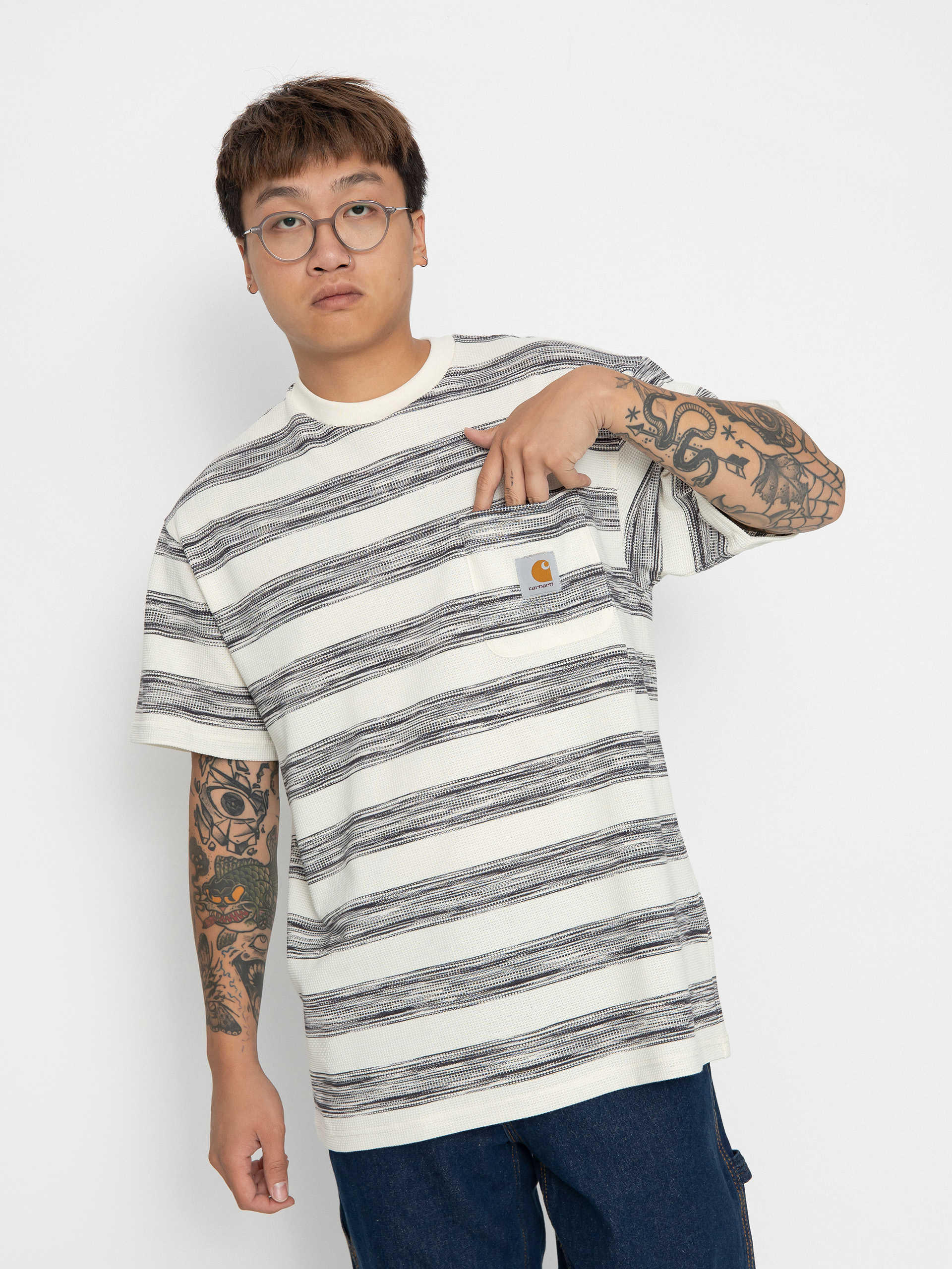 Carhartt WIP Dodson Pocket T-Shirt - (dodson stripe