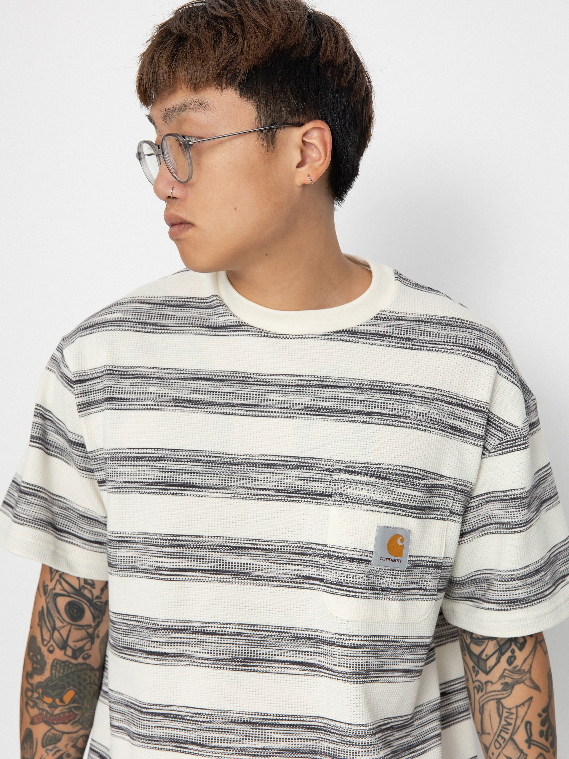 Carhartt WIP Dodson Pocket T-Shirt (dodson stripe horizontal/natural)