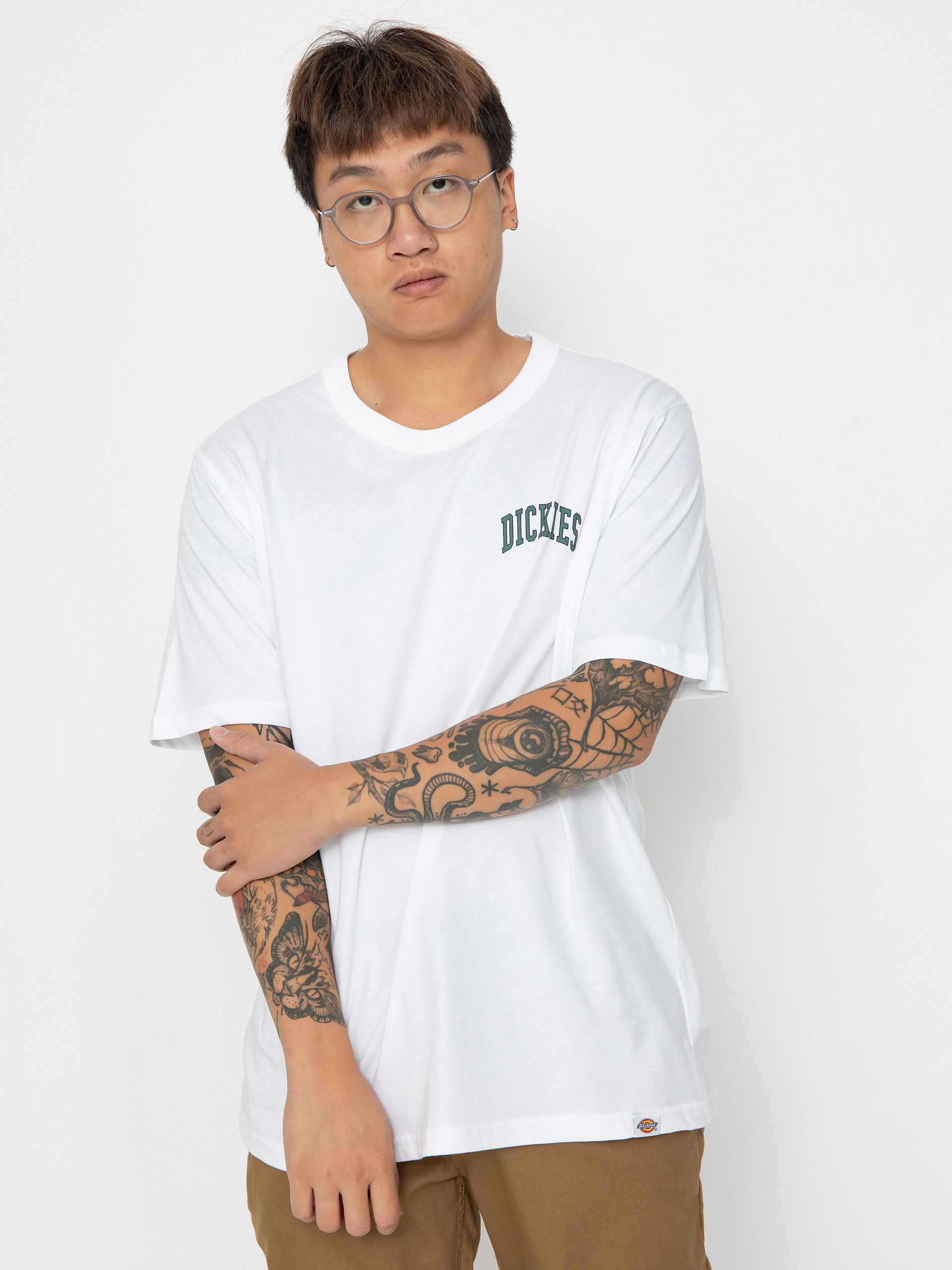 Dickies Aitkin Chest T-Shirt (wht/lncn grn)