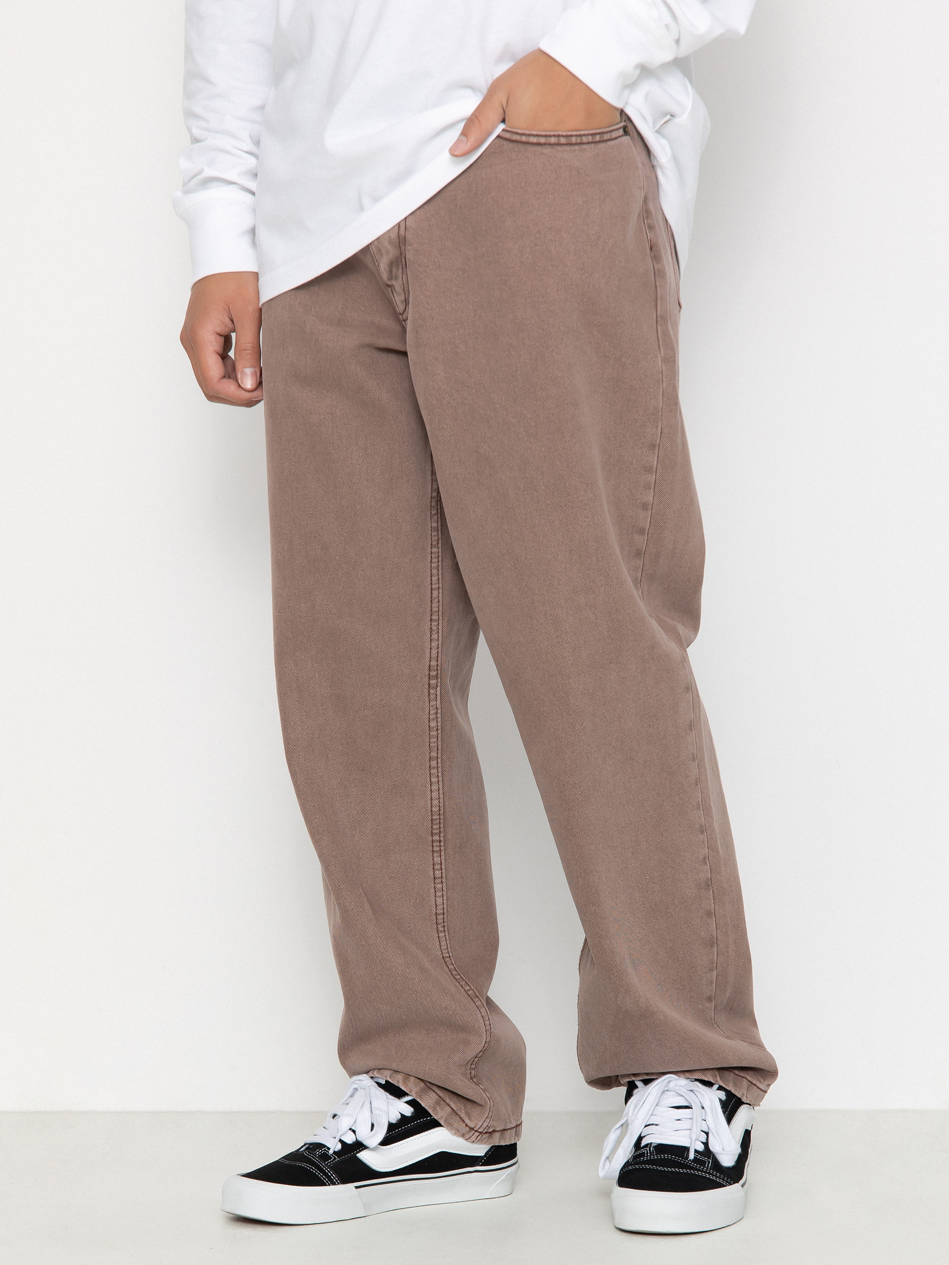 Vans Pants Skate Check Skate Loose Denim brown (deep taupe)