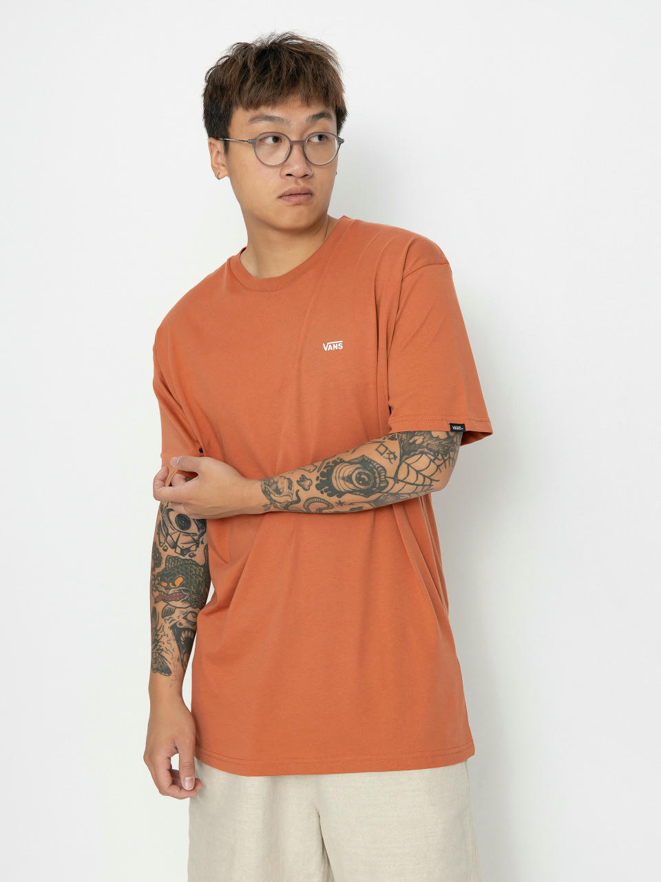 Vans Left Chest Logo T-Shirt (auburn)