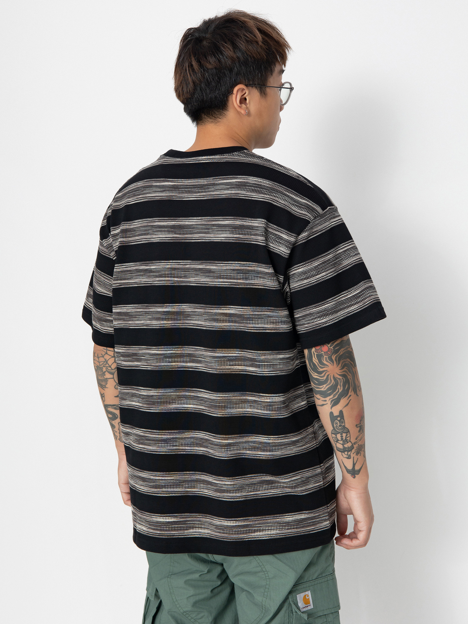 Carhartt WIP Dodson Pocket T-Shirt (dodson stripe horizontal/black)