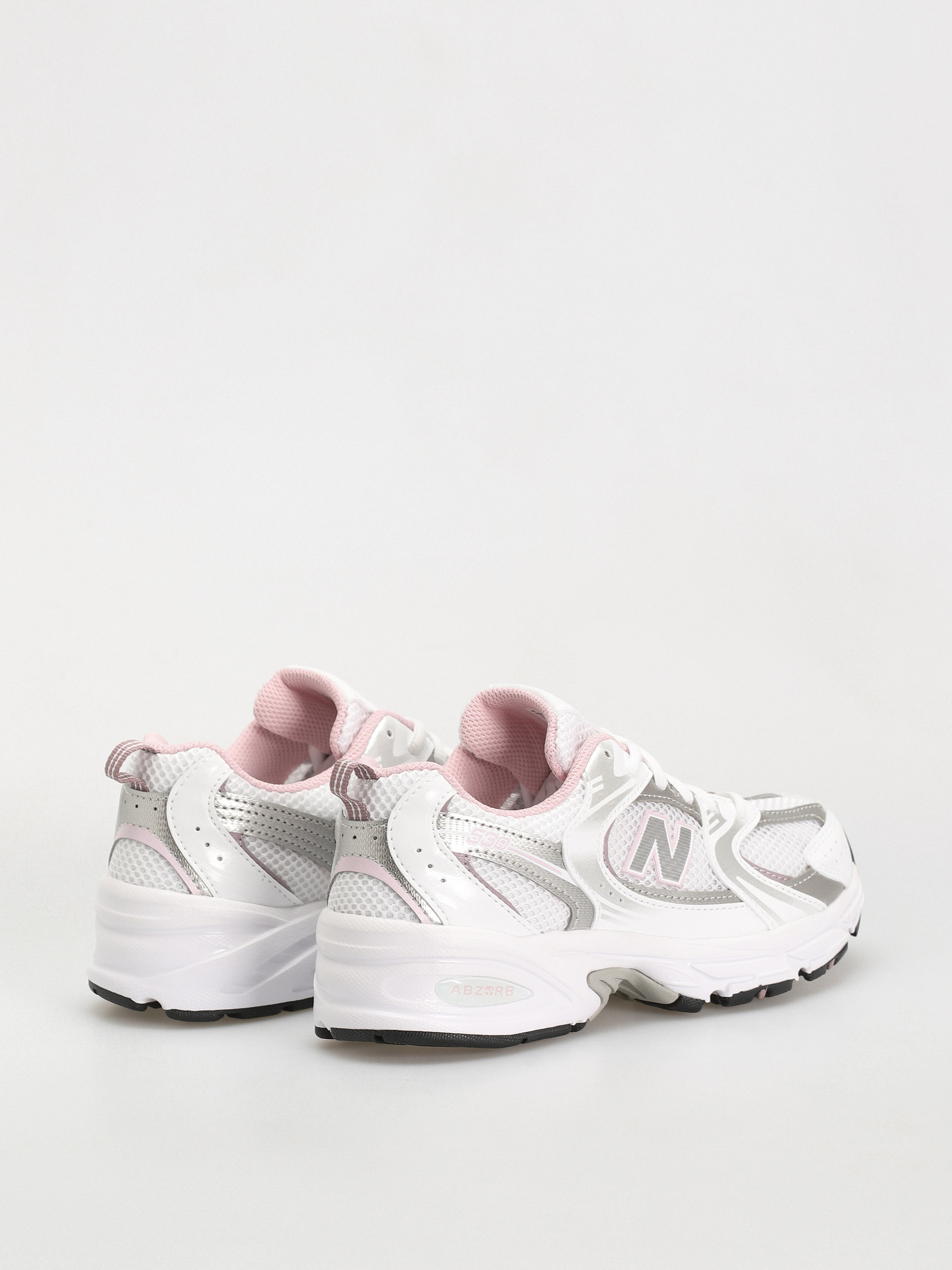 New Balance 530 JR Shoes (white silver pink)