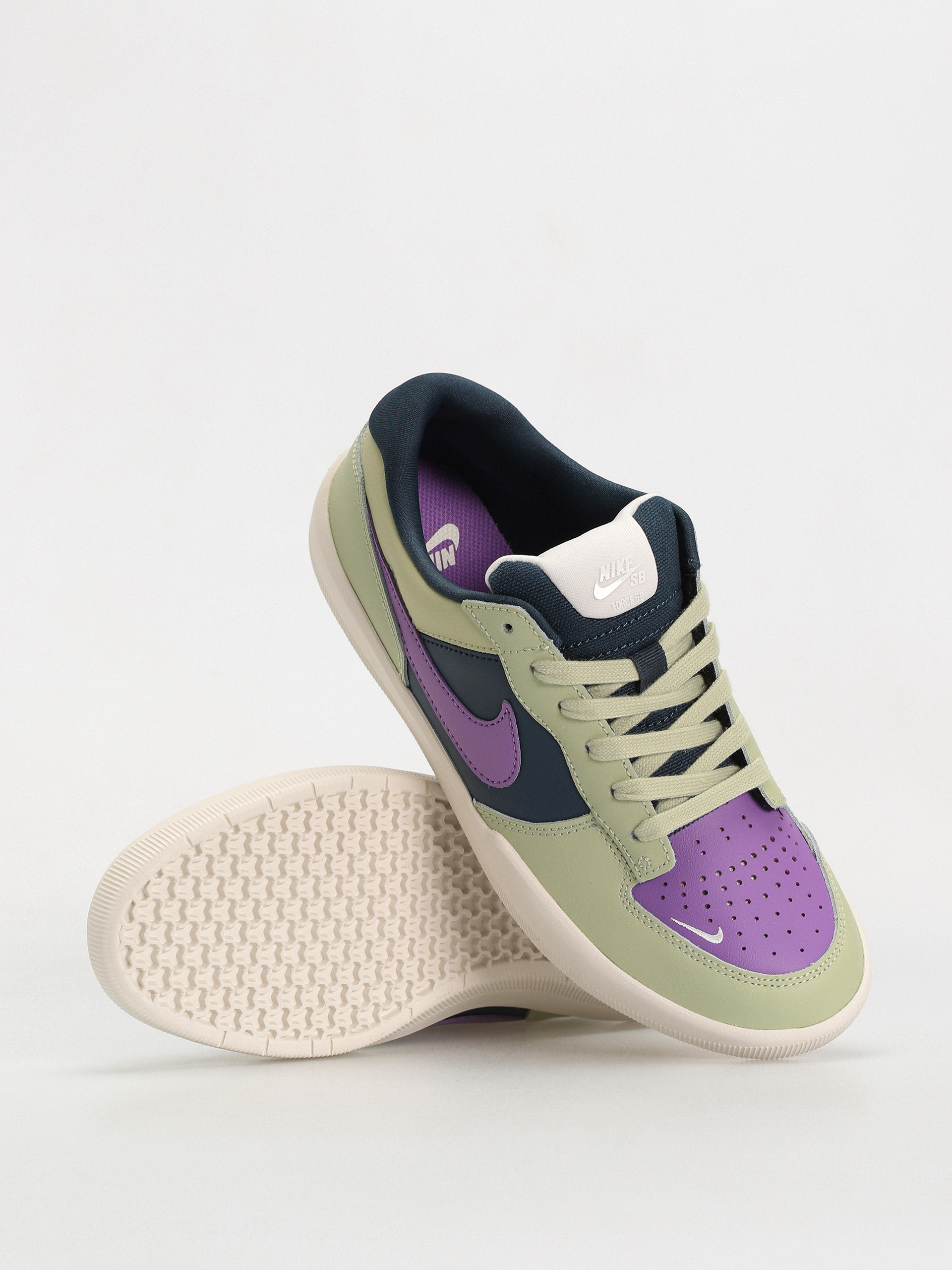 Nike SB Force 58 Premium Schuhe (olive aura/black raspberry armory navy)