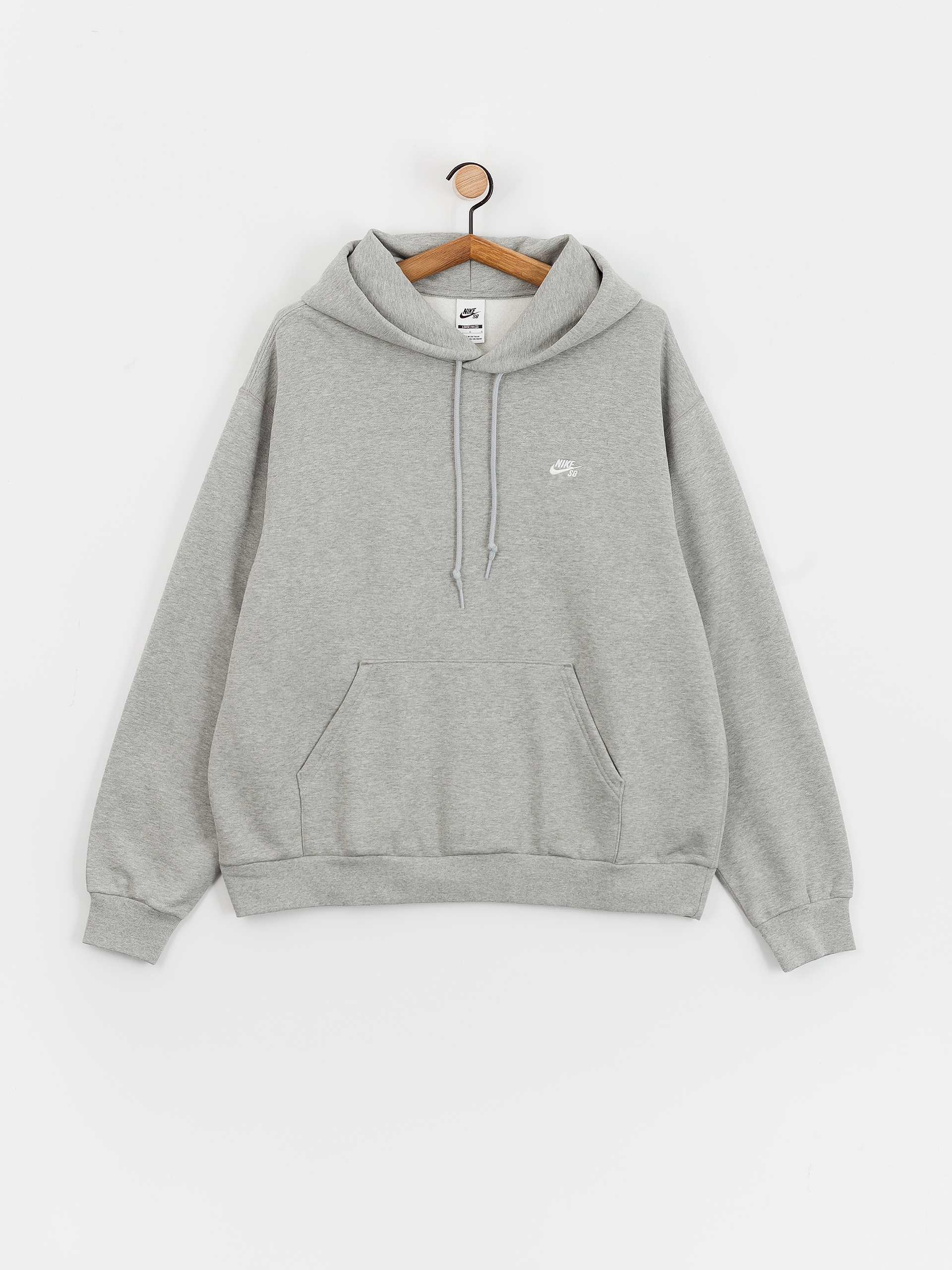 Nike SB Essential Logo HD Hoodie (dk grey heather/white)