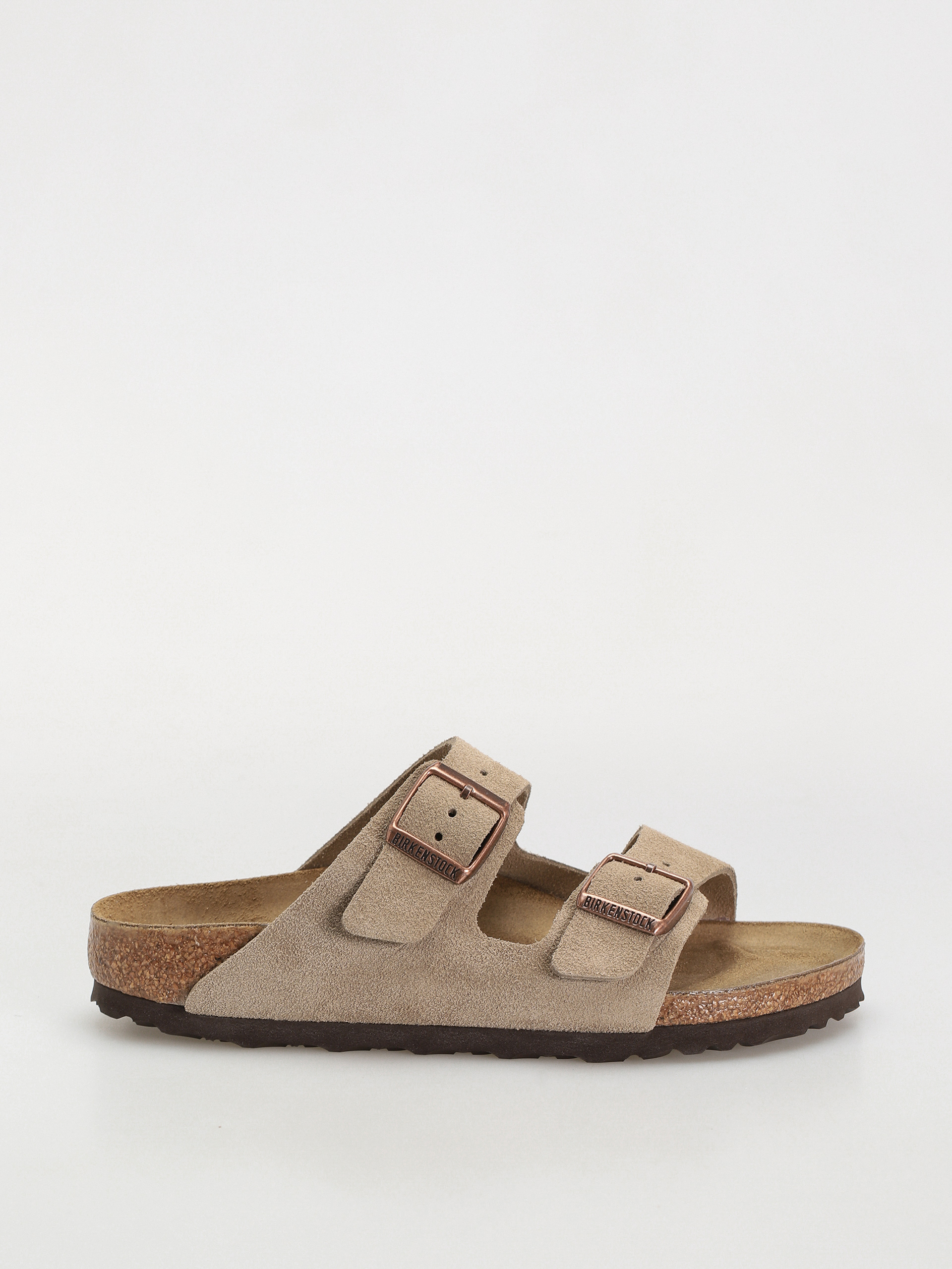 Birkenstock Arizona Suede Leather Narrow Wmn Flip-flops (taupe)