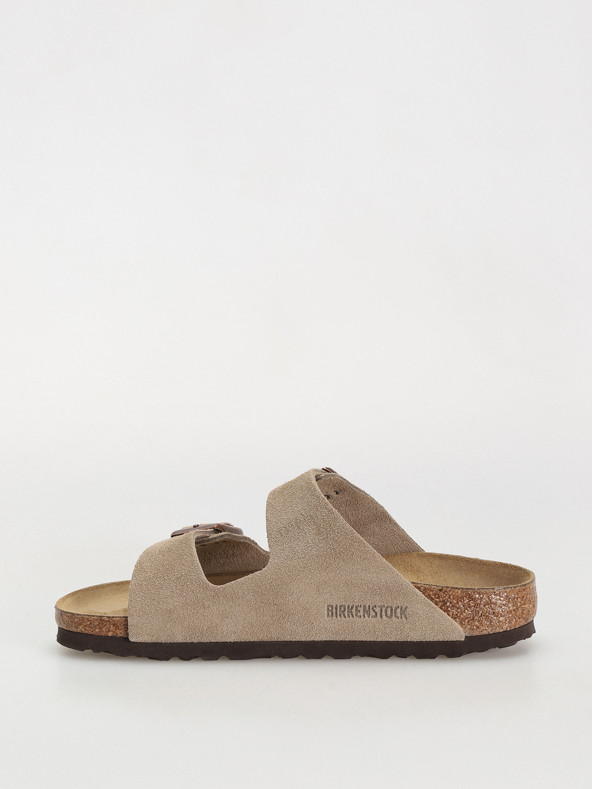 Birkenstock Arizona Suede Leather Narrow Wmn Flip-flops (taupe)