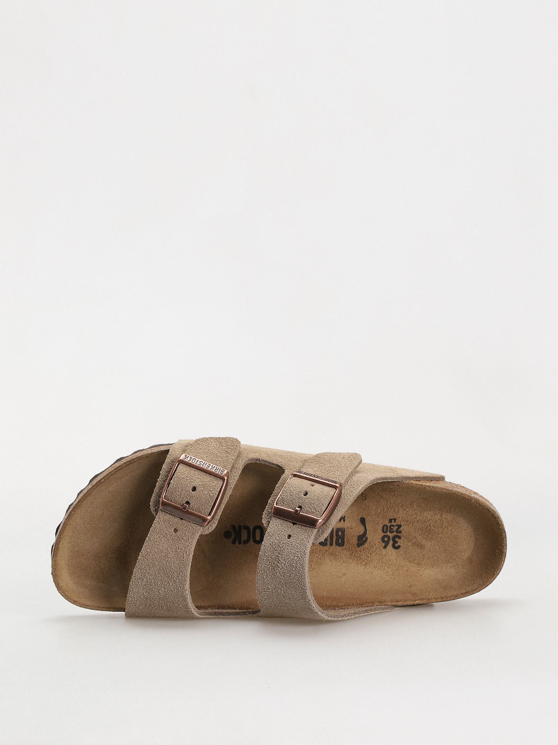 Birkenstock Arizona Suede Leather Narrow Wmn Flip-flops (taupe)