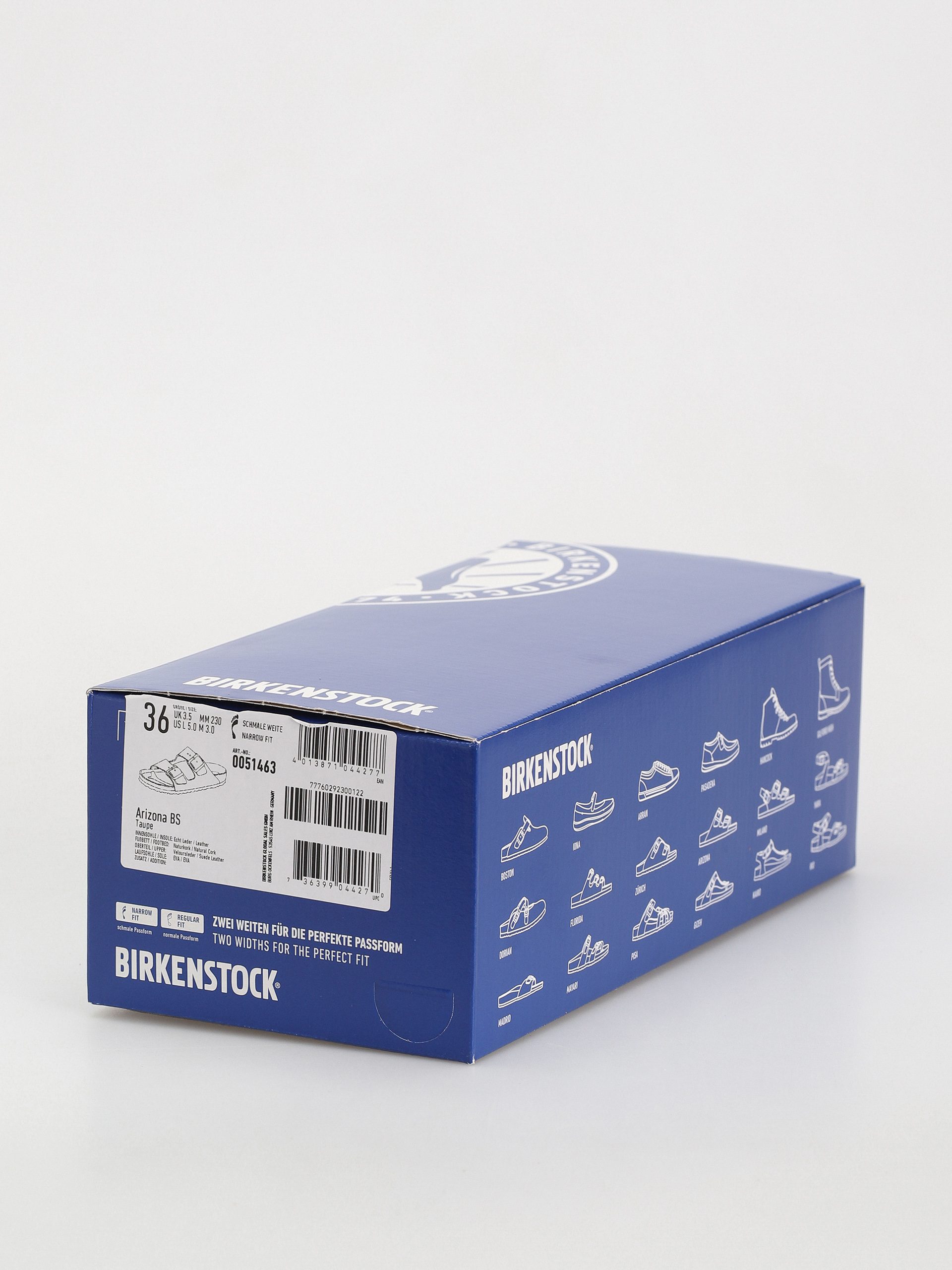 Birkenstock Arizona Suede Leather Narrow Wmn Flip-flops (taupe)