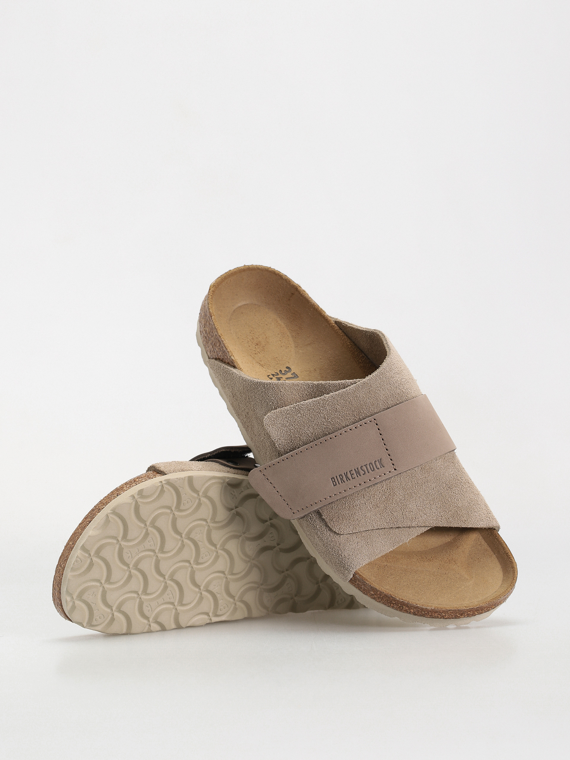 Birkenstock Kyoto Nubuck Suede Leather Narrow Wmn Flip-flops (taupe)