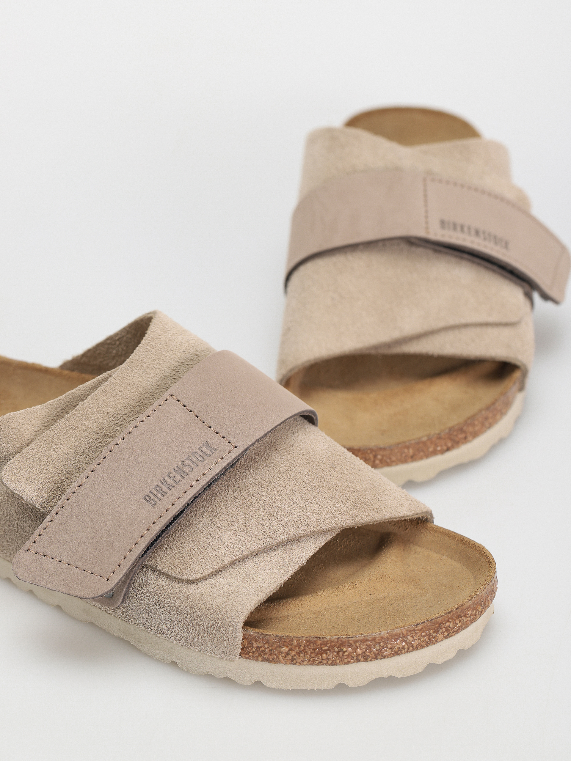 Birkenstock Kyoto Nubuck Suede Leather Narrow Wmn Flip-flops (taupe)