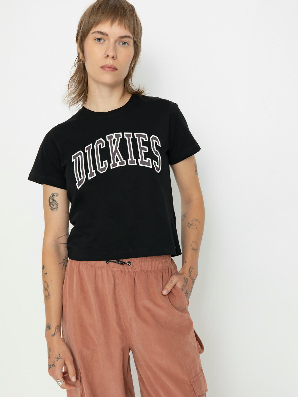 Dickies Aitkin Wmn T-Shirt (blk/plum perfct)