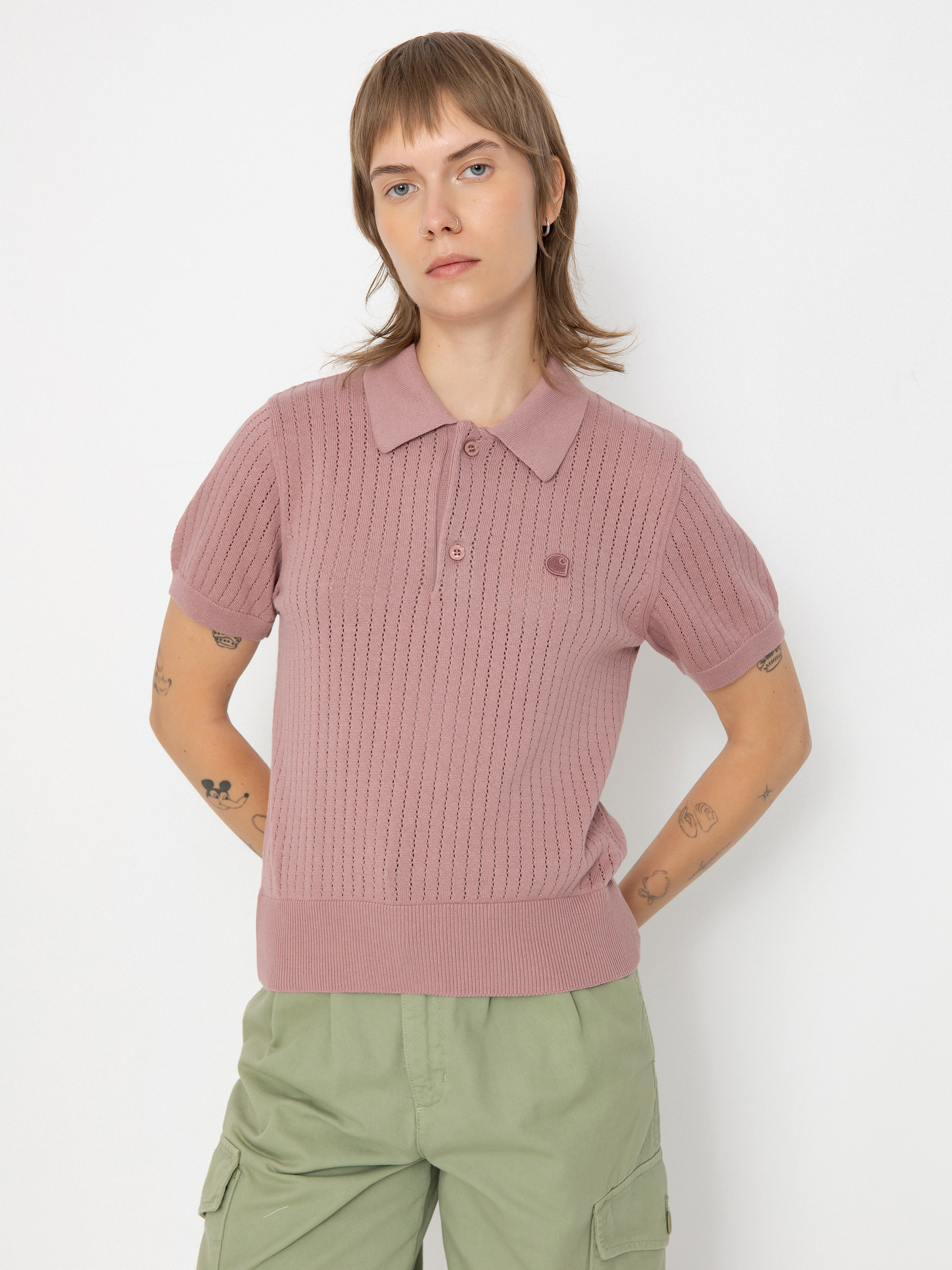 Carhartt WIP Norlina Wmn Polo Shirt (dusty fuchsia)