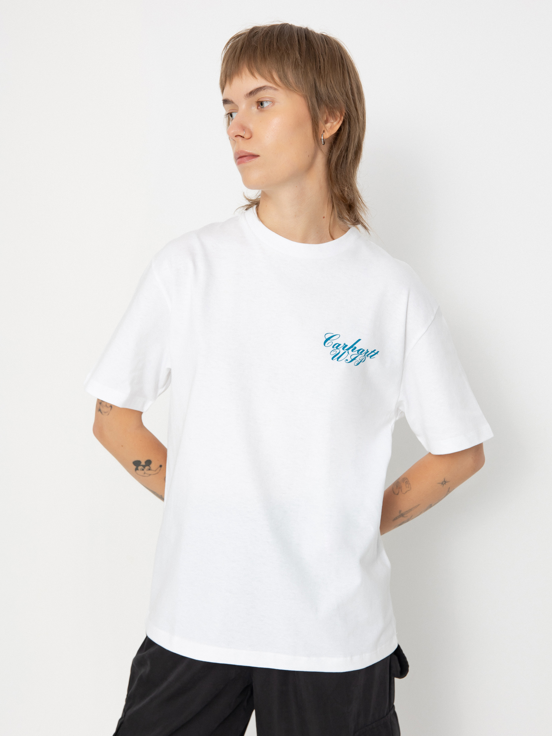 Carhartt WIP Exchange Wmn T-Shirt (white/blue)