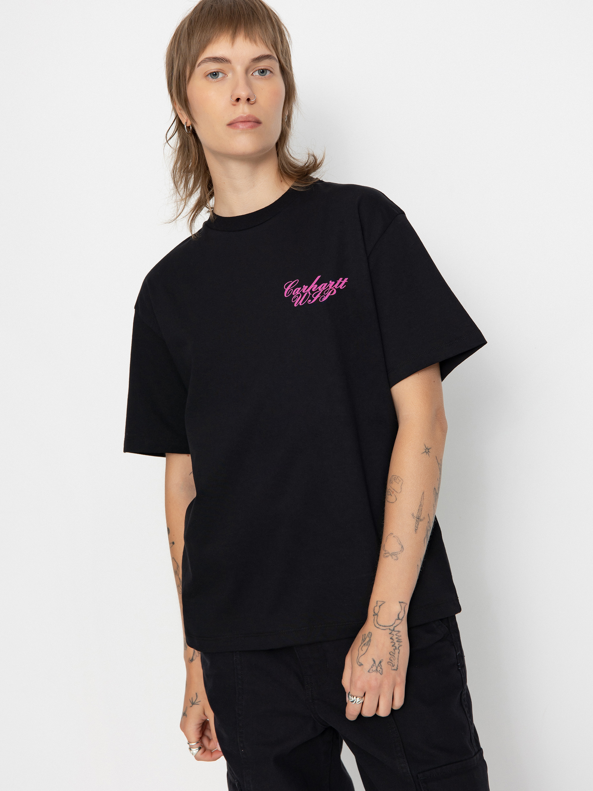 Carhartt WIP Exchange Wmn T-Shirt (black/pink)