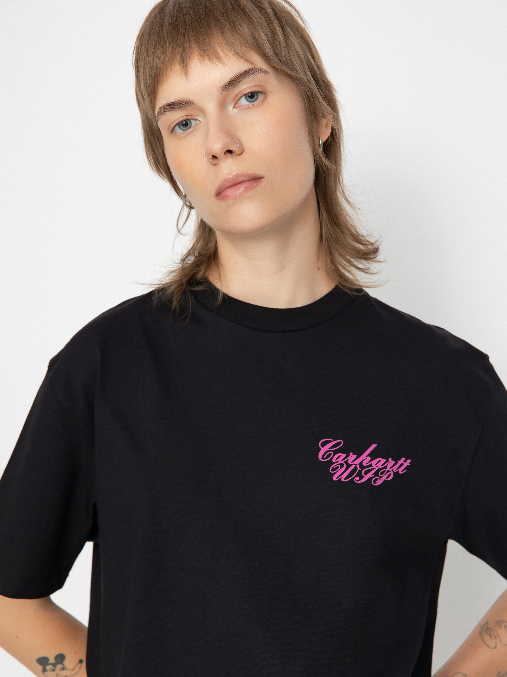 Carhartt WIP Exchange Wmn T-Shirt (black/pink)