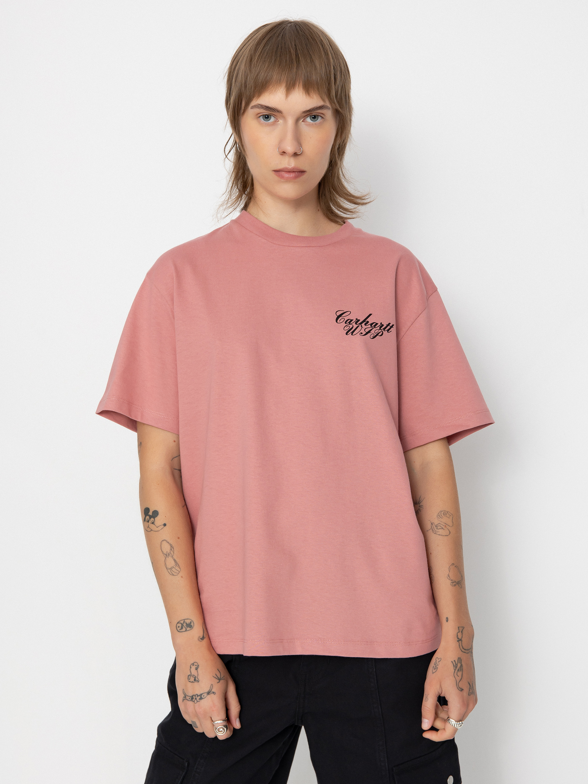 Carhartt WIP Exchange Wmn T-Shirt (dusty rose/black)