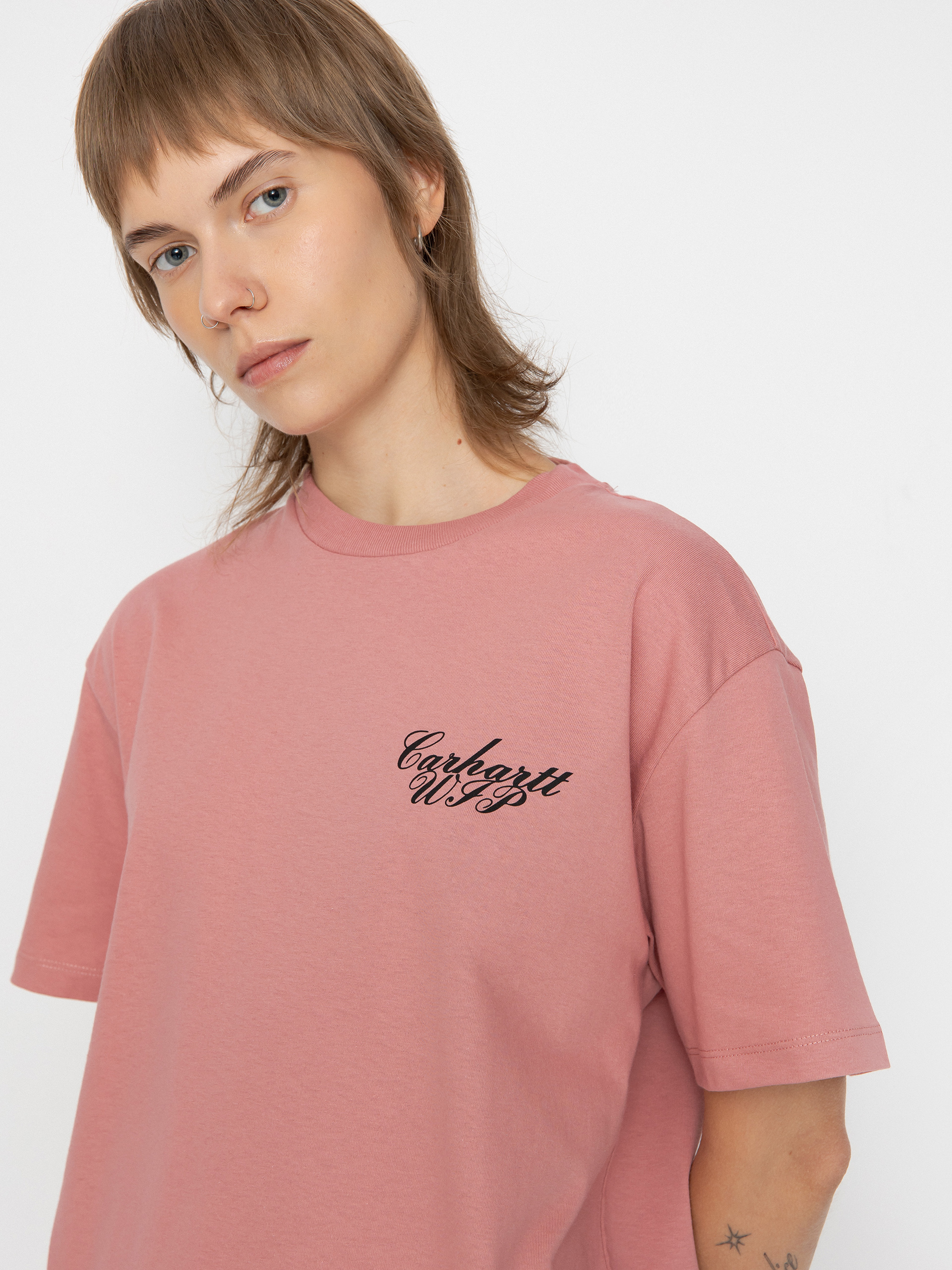 Carhartt WIP Exchange Wmn T-Shirt (dusty rose/black)