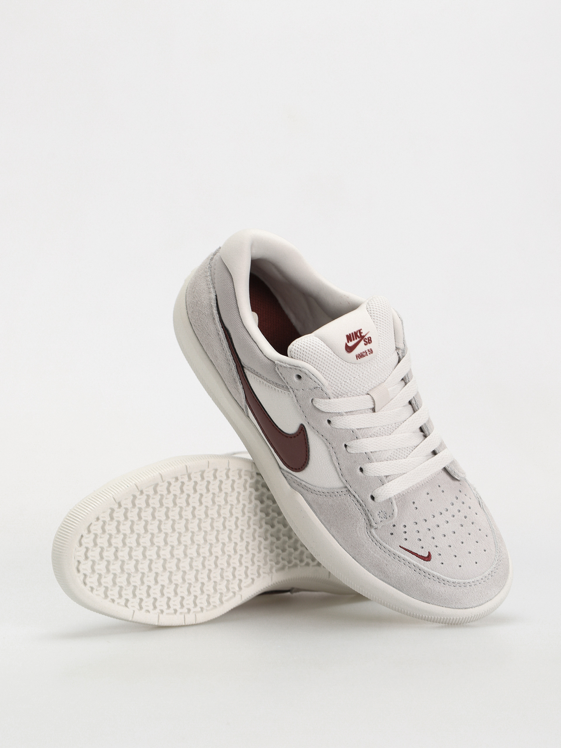 Nike SB Force 58 Schuhe (platinum tint/dark team red wolf grey)